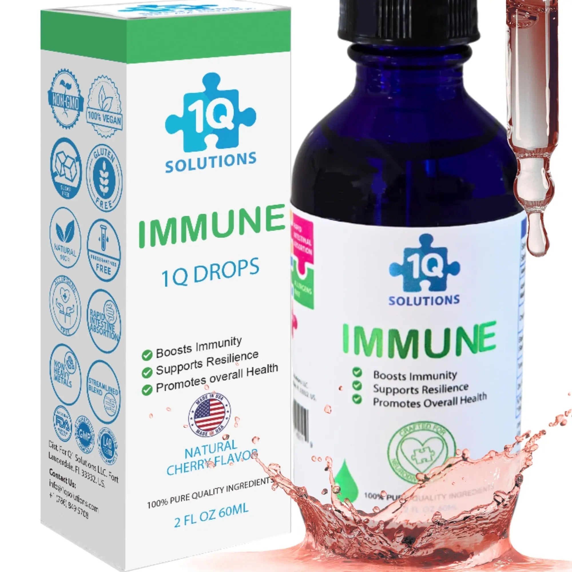 1Q Immune – Liquid Immune Support Supplement for Kids | Elderberry Extract, Turmeric & Acerola Cherry 1Q SolutionsAu supplements