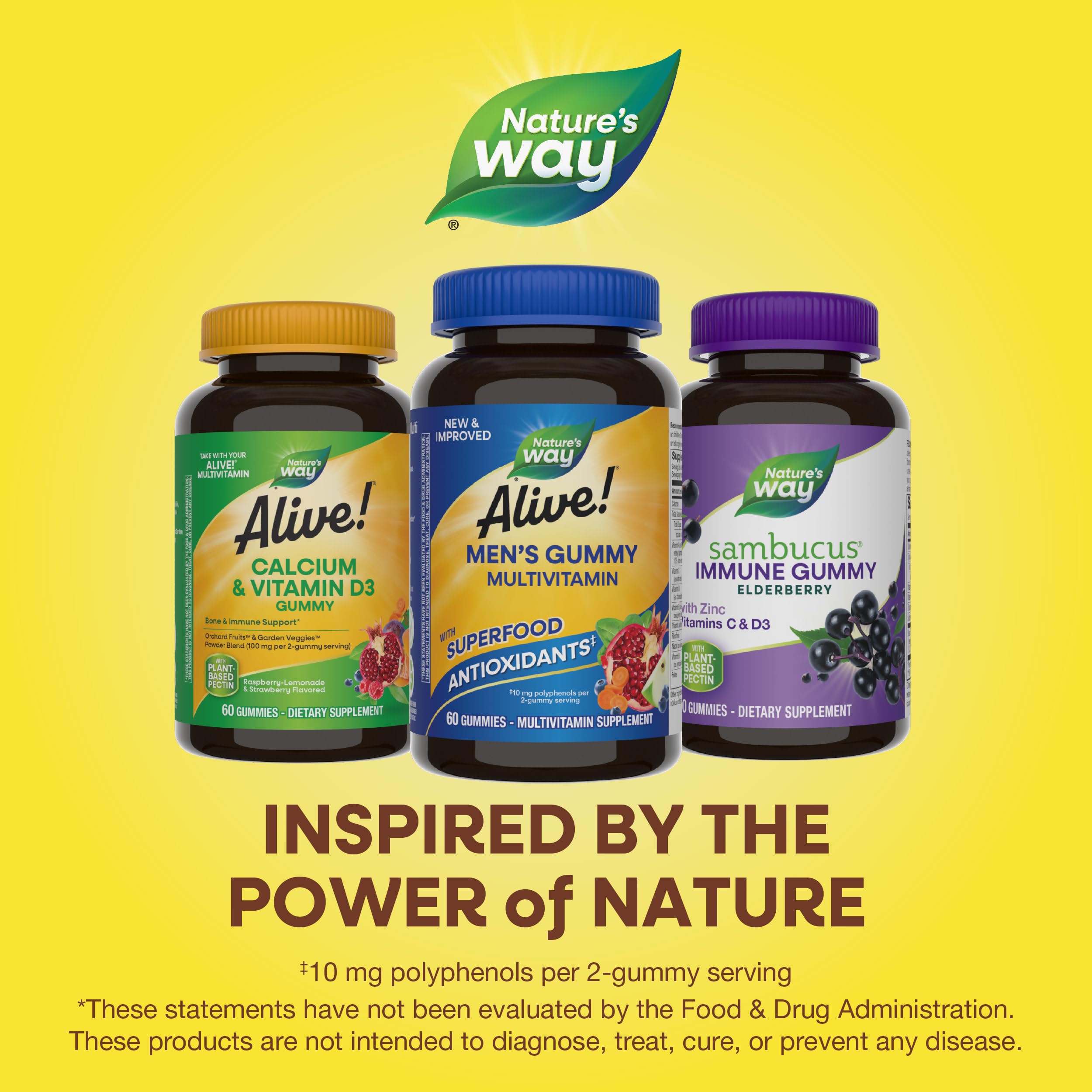 Nature's Way Alive! Men's Multivitamin Gummies, Supports Energy Metabolism*, Muscle Function*, Superfood Antioxidants(1) Nature's WayAu supplements