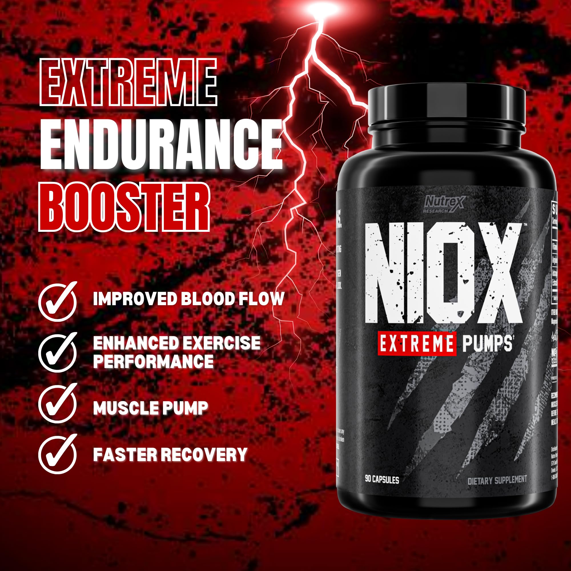 Nutrex Research NIOX Extreme Pumps - 180-Count Pre-Workout Pump Supplement Nutrex ResearchAu supplements