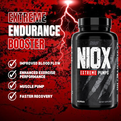 Nutrex Research NIOX Extreme Pumps - 180-Count Pre-Workout Pump Supplement Nutrex ResearchUS supplements