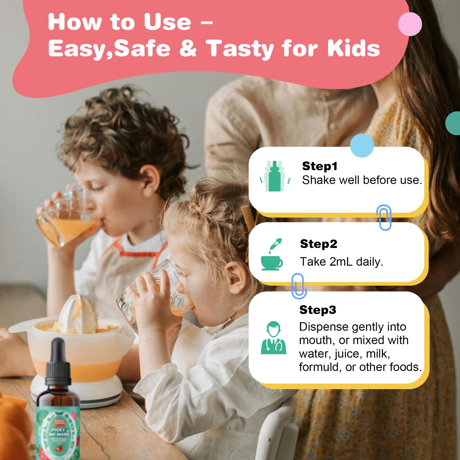 Well&Whole Sulforaphane Kids Liquid Supplement – Pick No More Broccoli Sprout Extract Drops, Hidden Greens for Picky Eaters, Daily Nutrition Support, Sugar-Free, Vegan, 60mL Well&WholeAu supplements