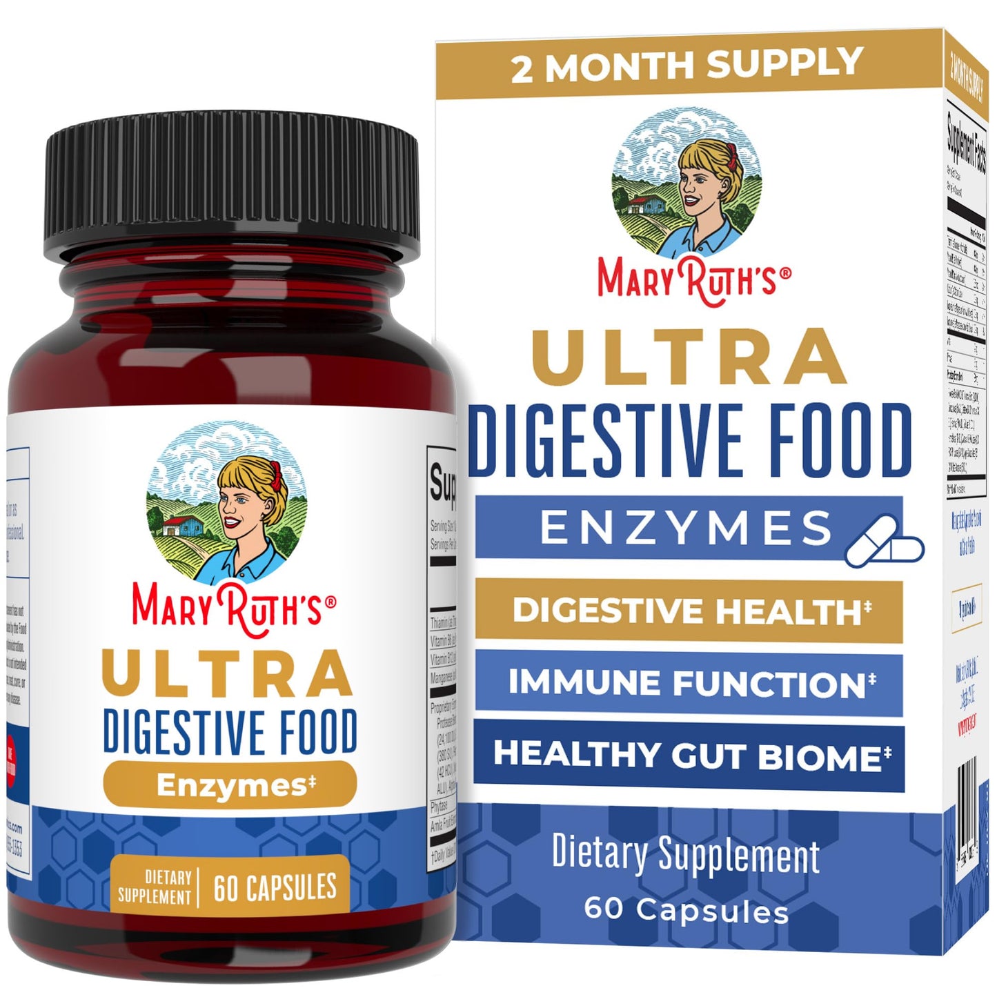 MaryRuth Organics Ultra Digestive Enzymes Capsules | Up to 2 Month Supply | Supplement for Gut Health Support | Digestion & Immune Support MARYRUTH'SUS supplements