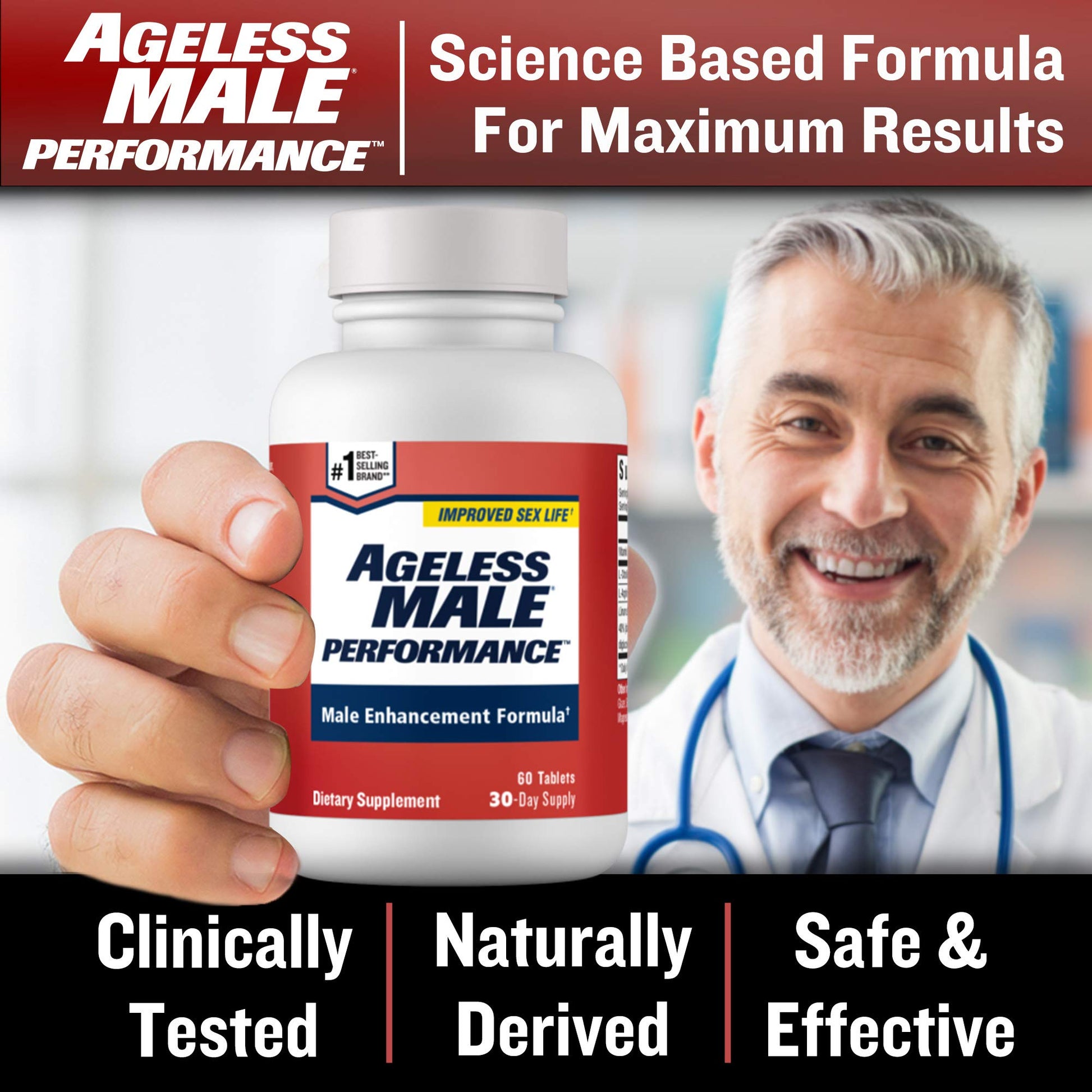 Ageless Male Performance Nitric Oxide Booster for Men - Promote Blood Circulation New VitalityAu supplements