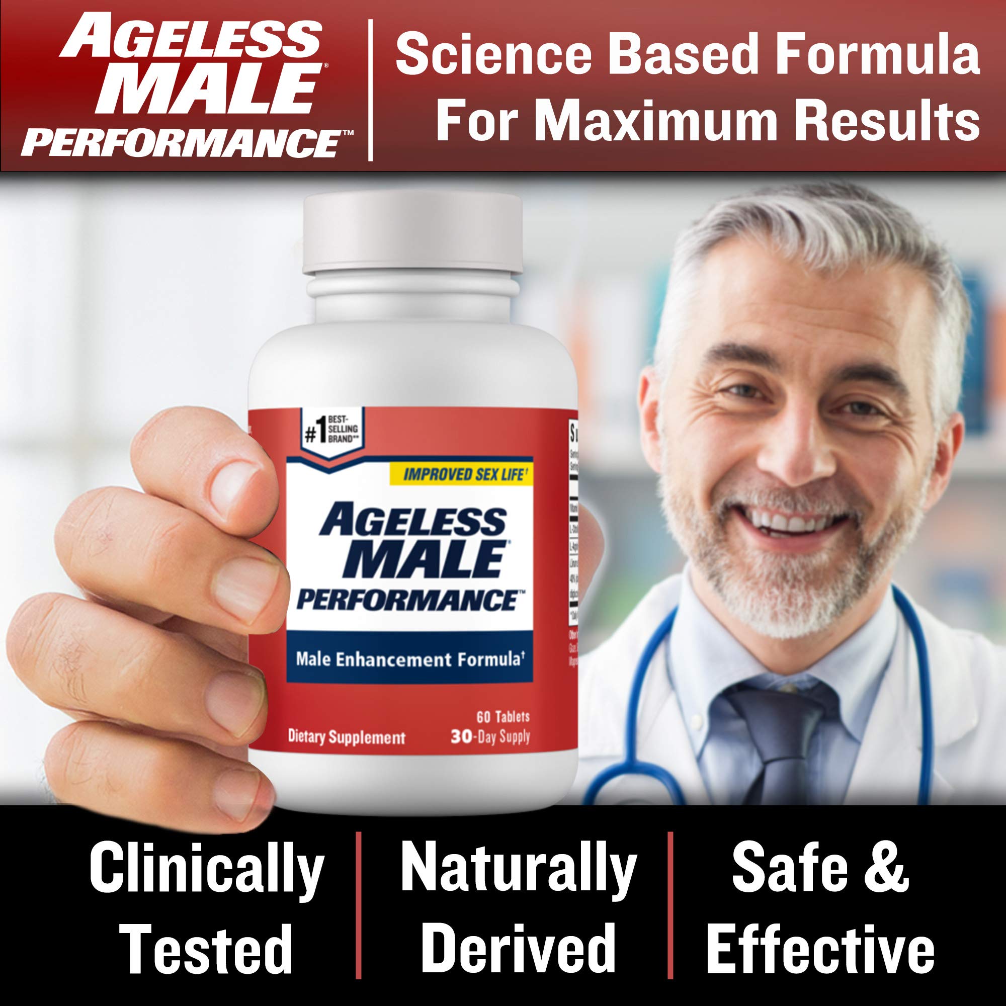 Ageless Male Performance Nitric Oxide Booster for Men - Promote Blood Circulation New VitalityAu supplements