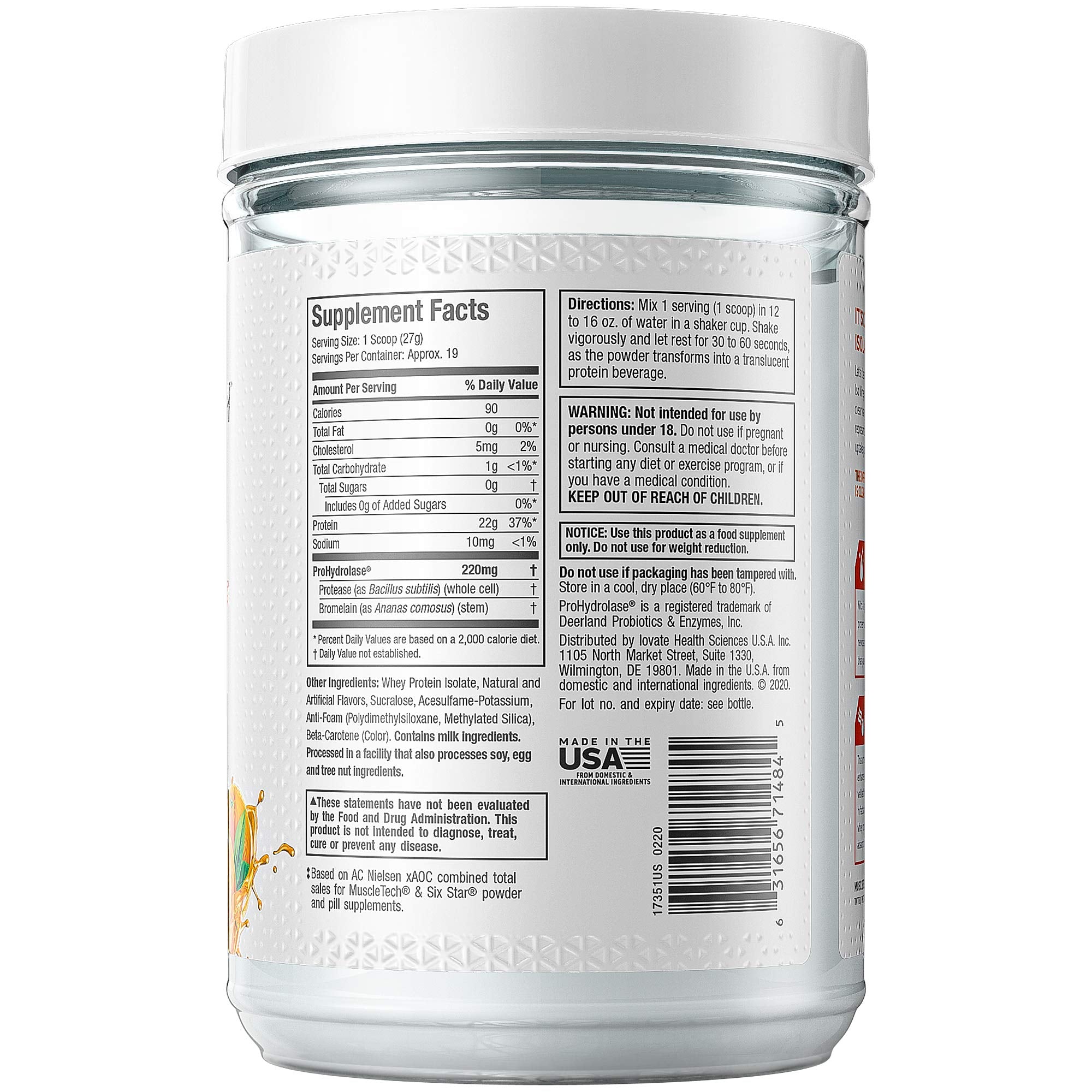 Whey Protein Powder MuscleTech Clear Whey Protein Isolate Whey Isolate MuscletechAu supplements