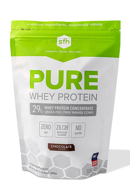 SFH Pure Whey Protein Powder (Chocolate) Best Tasting 100% Grass Fed Whey SFHUS supplements