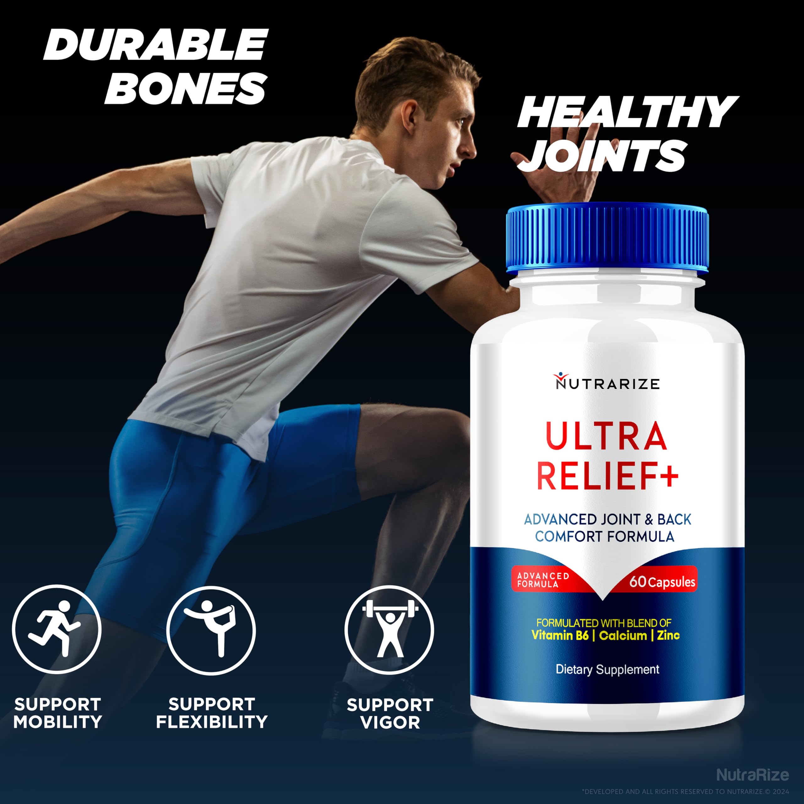 (2 Pack) Ultra Relief+ Capsules, Official Formula for Joint Health, All-Natural Supplement to Support Joint Function and Mobility, Ultra Relief + Pills, Ultra Relief Plus Reviews (120 Capsules) NutraRizeAu supplements