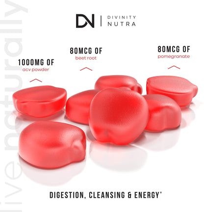Apple Cider Vinegar Gummies for Weight Loss - Nutritional Supplement for Detox, Cleanse Divinity NutraUS supplements