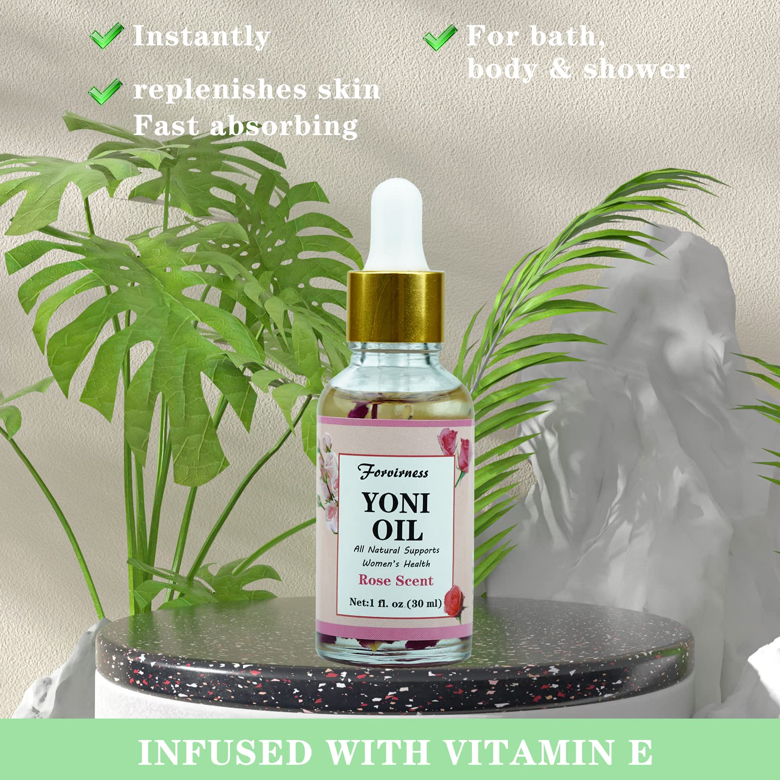 3 Packs Natural Yoni Oil Feminine Wash Ph Balanced for Women, Eliminates Vaginal Odor forvirnessAu supplements