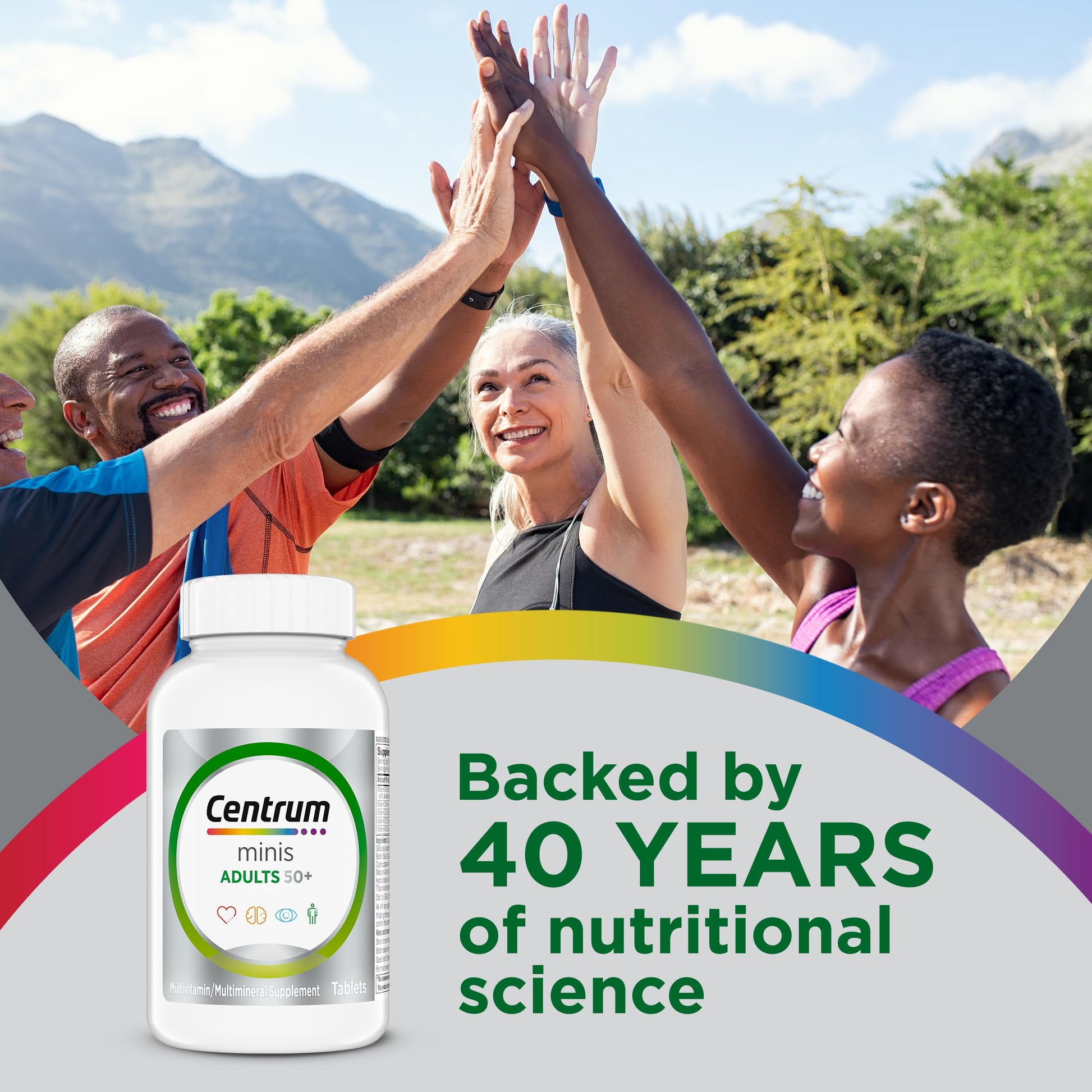 Centrum Minis Silver Multivitamin for Adults 50 Plus, Multimineral Supplement, Vitamin D3, B-Vitamins, Gluten Free, Non-GMO Ingredients CentrumAu supplements