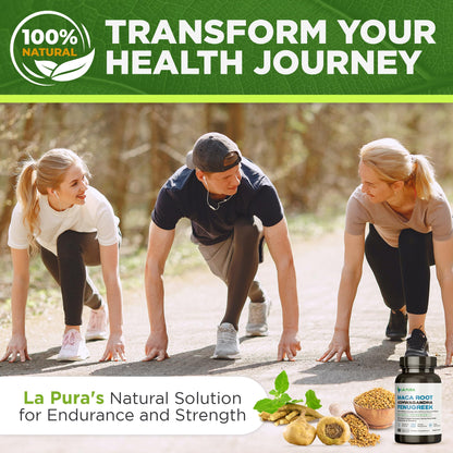 LaPura Ashwagandha 5000mg Maca Root 2000mg Fenugreek 3000mg Supplement LaPuraUS supplements