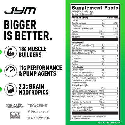PRE JYM X - Shockwave JYM Supplement ScienceUS supplements