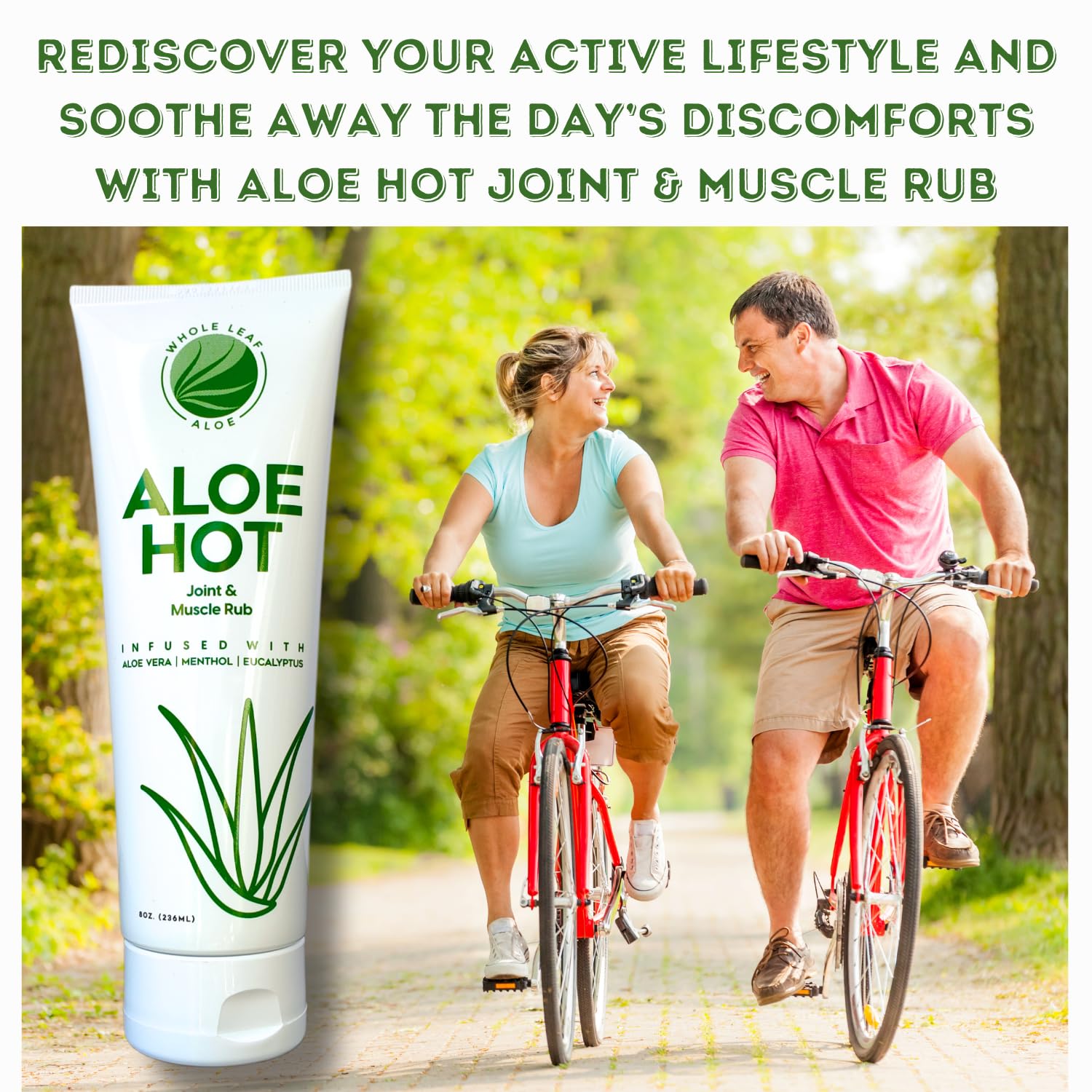 Aloe Hot Joint & Muscle Rub (8oz) Whole Leaf AloeAu supplements