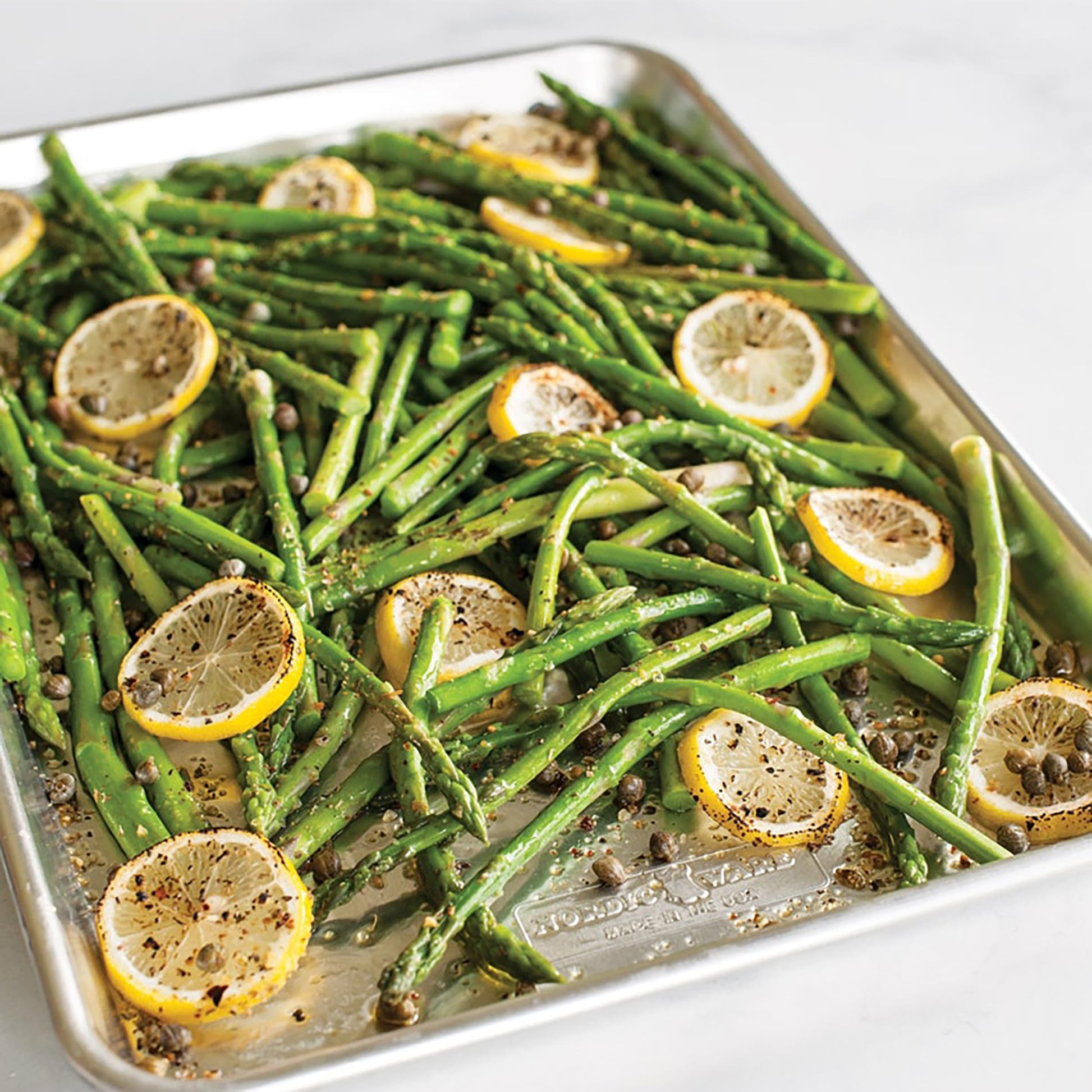 Nordic Ware Naturals 3 Piece Set - USA Made Aluminum Commercial Quality Sheet Pan for Baking or Roasting, Encapsulated Galvanized Steel Rim Prevents Warping; Half Sheet, Jelly Roll and Quarter Sheet Nordic WareAu supplements