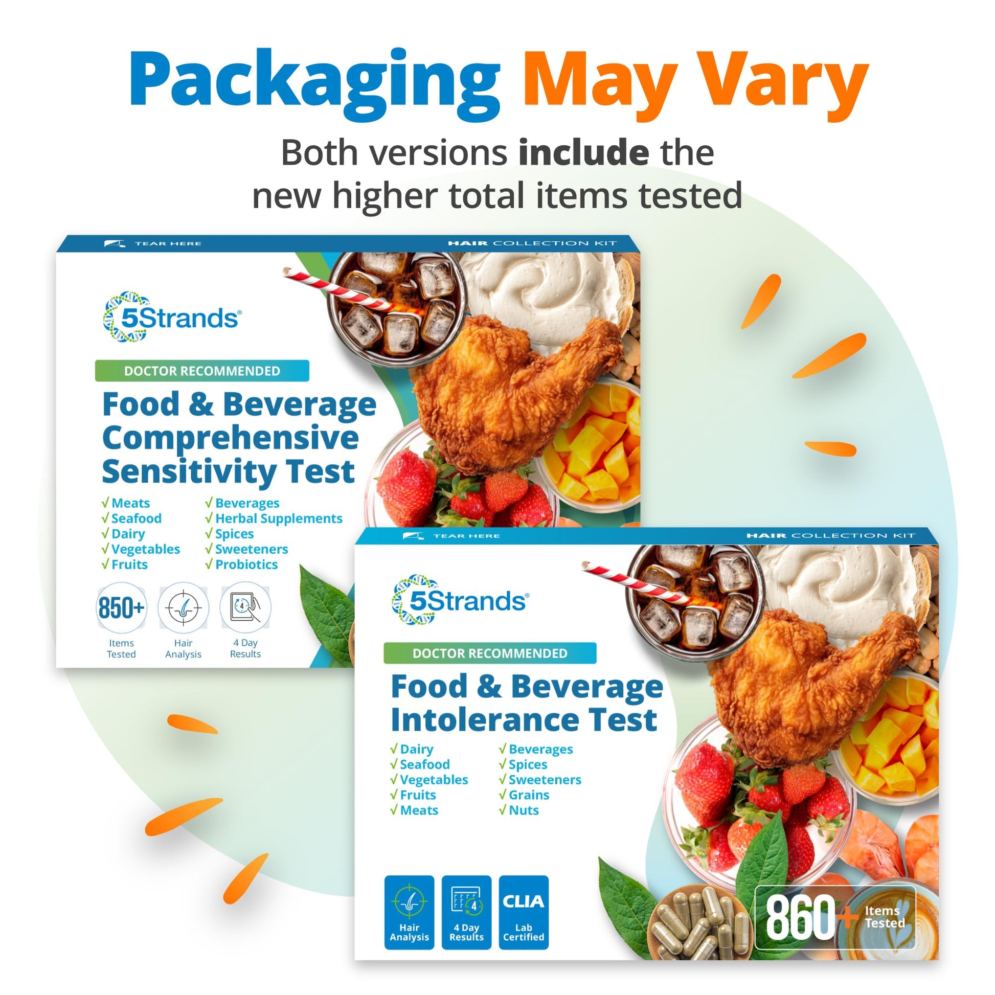 5Strands Food & Beverage Intolerance Test for Adults & Kids, 868 Items Tested, at-Home Sensitivity Testing, Hair Analysis, Gut Health Test, Results in 4 Days 5StrandsAu supplements