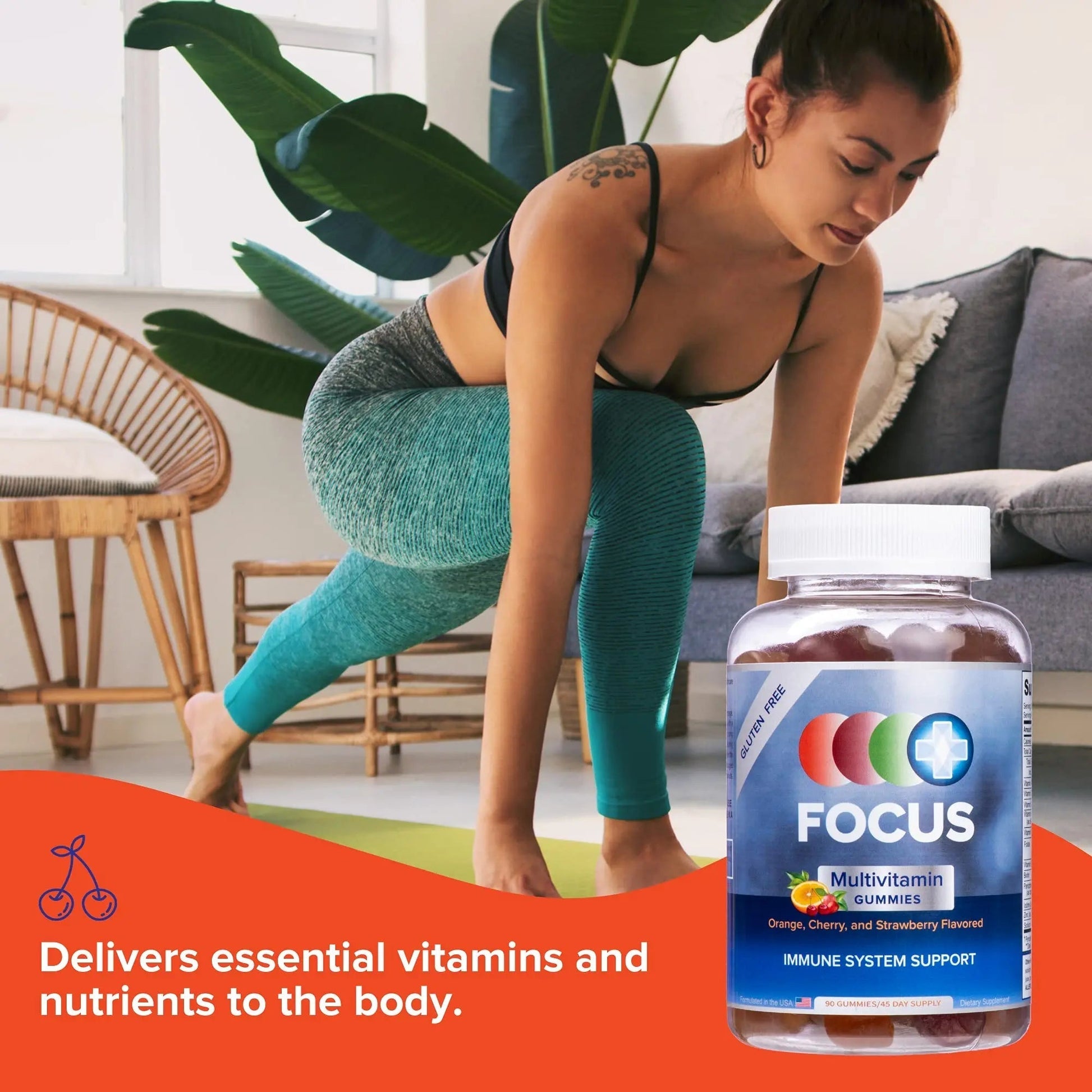 Focus Multivitamin Gummies | Flavored Vitamin Supplement | Boost Energy Levels | Support Overall Health | Daily Dietary Vitamin | Focus Vision SupplementsAu supplements