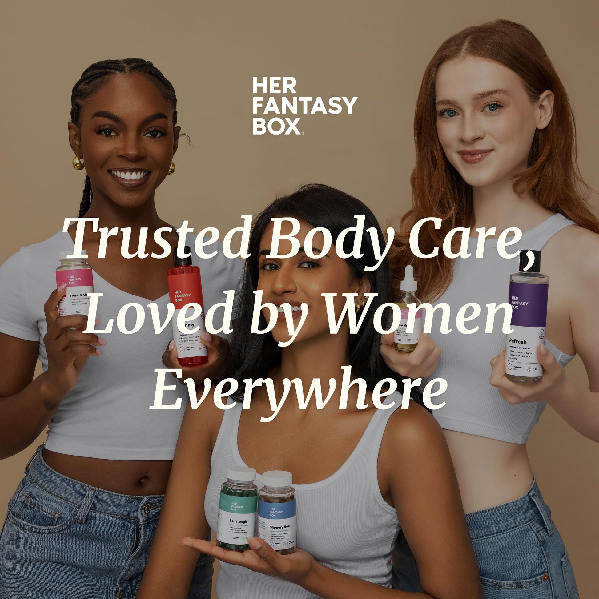Her Fantasy Box | Healthy Box | Vaginal Probiotics for Women – Prebiotics + Advanced Lactobacillus Blend – Hormonal Balance, PMS Relief – Feminine Health Support with Cranberry & D-Mannose Her Fantasy BoxAu supplements