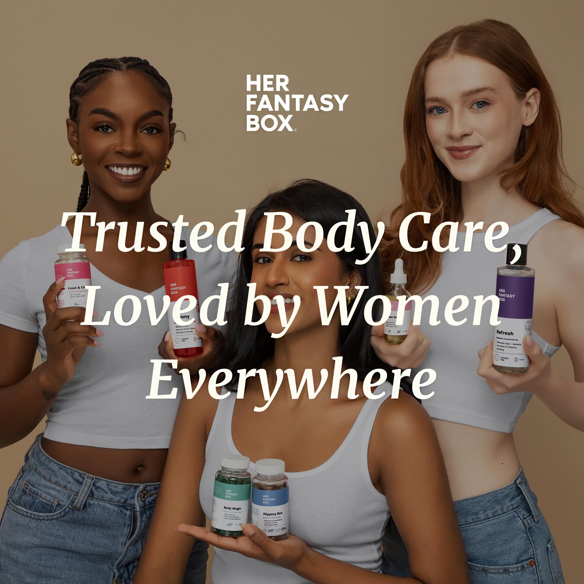 Her Fantasy Box | Healthy Box | Vaginal Probiotics for Women – Prebiotics + Advanced Lactobacillus Blend – Hormonal Balance, PMS Relief – Feminine Health Support with Cranberry & D-Mannose Her Fantasy BoxAu supplements