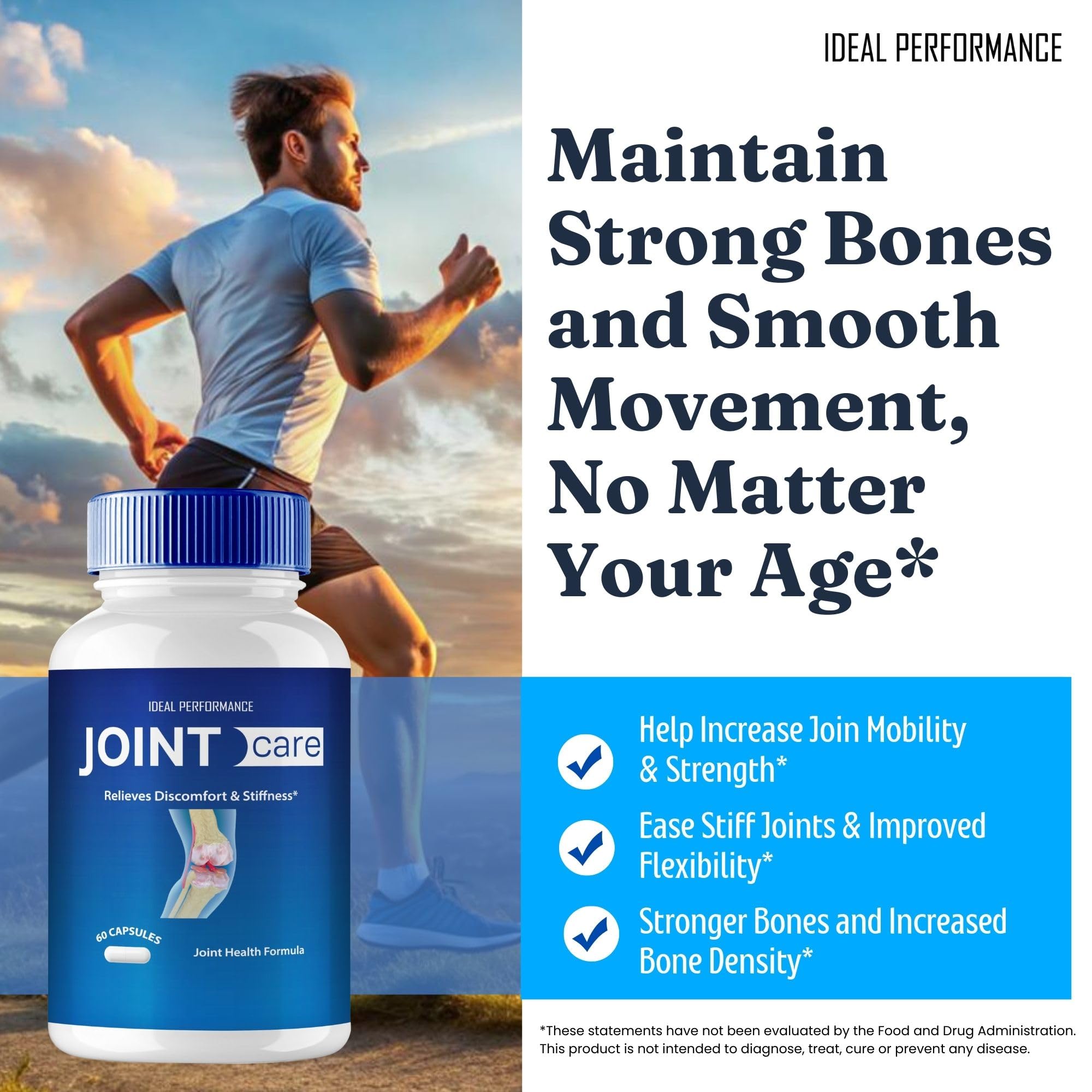 IDEAL PERFORMANCE Joint Care Support Capsules, JointCare Supplement Pills All Natural Formula to Fortify Bones & Bolster Flexibility - Maximum Strength, Joint Care Support Reviews (5 Pack) IDEAL PERFORMANCEAu supplements