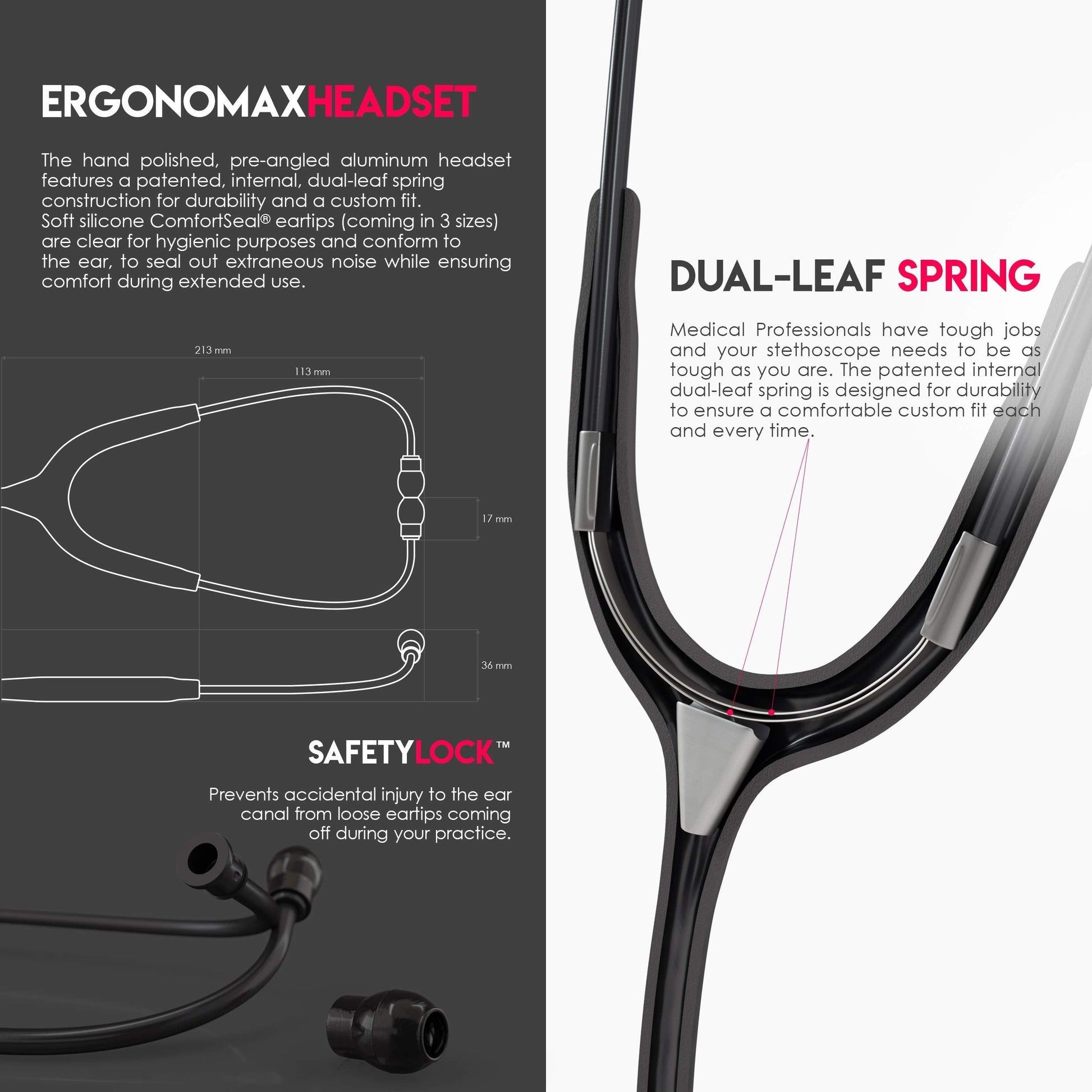 MDF Acoustica Lightweight Stethoscope for Doctors, Nurses, Students MDF InstrumentsUS supplements