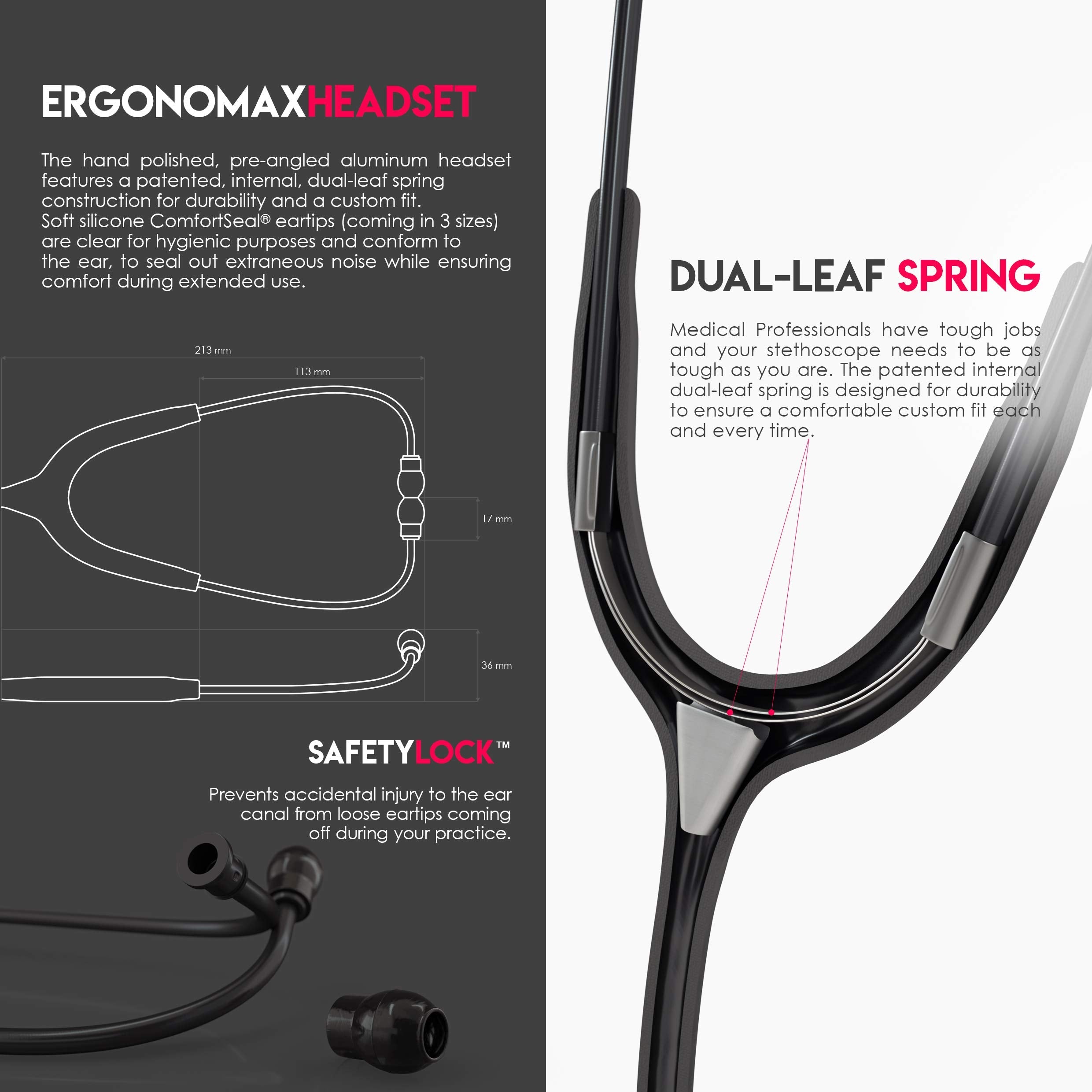 MDF Acoustica Lightweight Stethoscope for Doctors, Nurses, Students MDF InstrumentsUS supplements