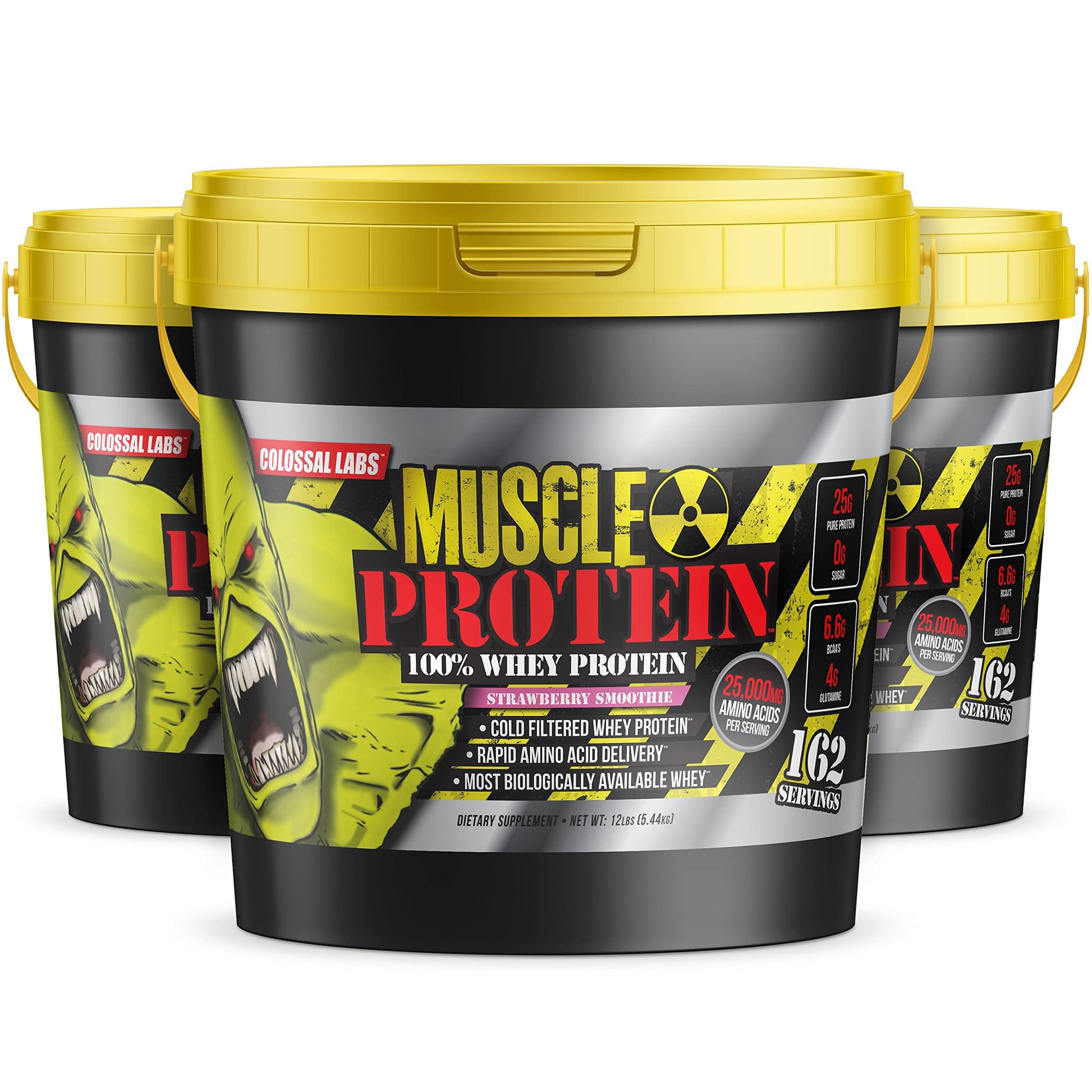 COLOSSAL LABS Muscle Protein Whey Powder [12 lbs/Pack of 1]-Strawberry Protein COLOSSAL LABSUS supplements