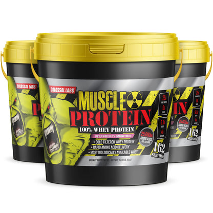 COLOSSAL LABS Muscle Protein Whey Powder [12 lbs/Pack of 1]-Strawberry Protein COLOSSAL LABSUS supplements