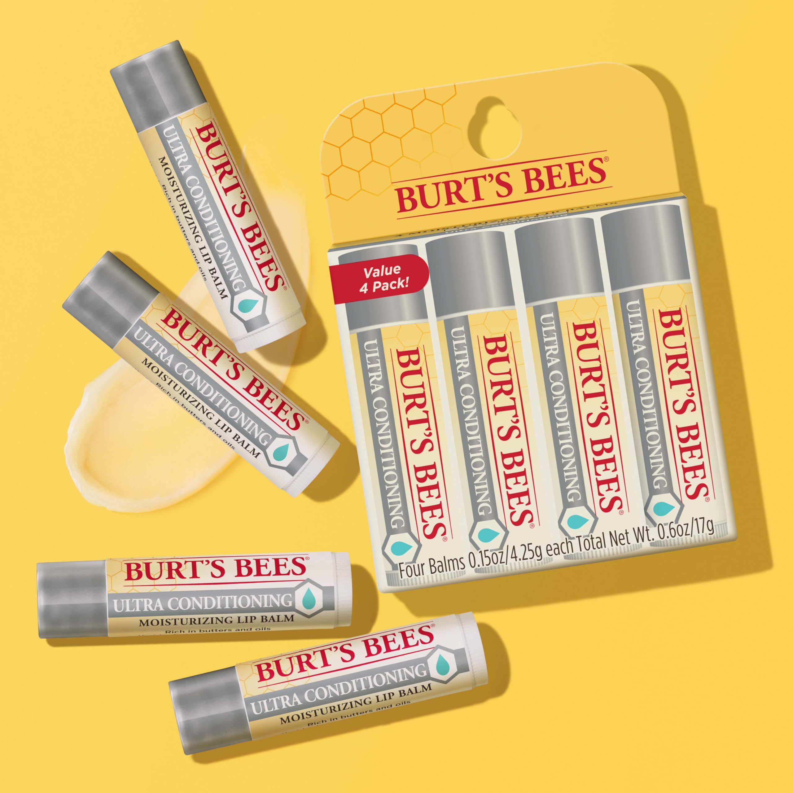 Burt's Bees Easter Basket Stuffers, Balm Bouquet Lip Balm Set, Original Beeswax, Vanilla Bean, Cucumber Mint, Coconut & Pear Pack, Natural Origin Lip Treatment, 4 Tubes, 0.15 oz. Burt's BeesAu supplements