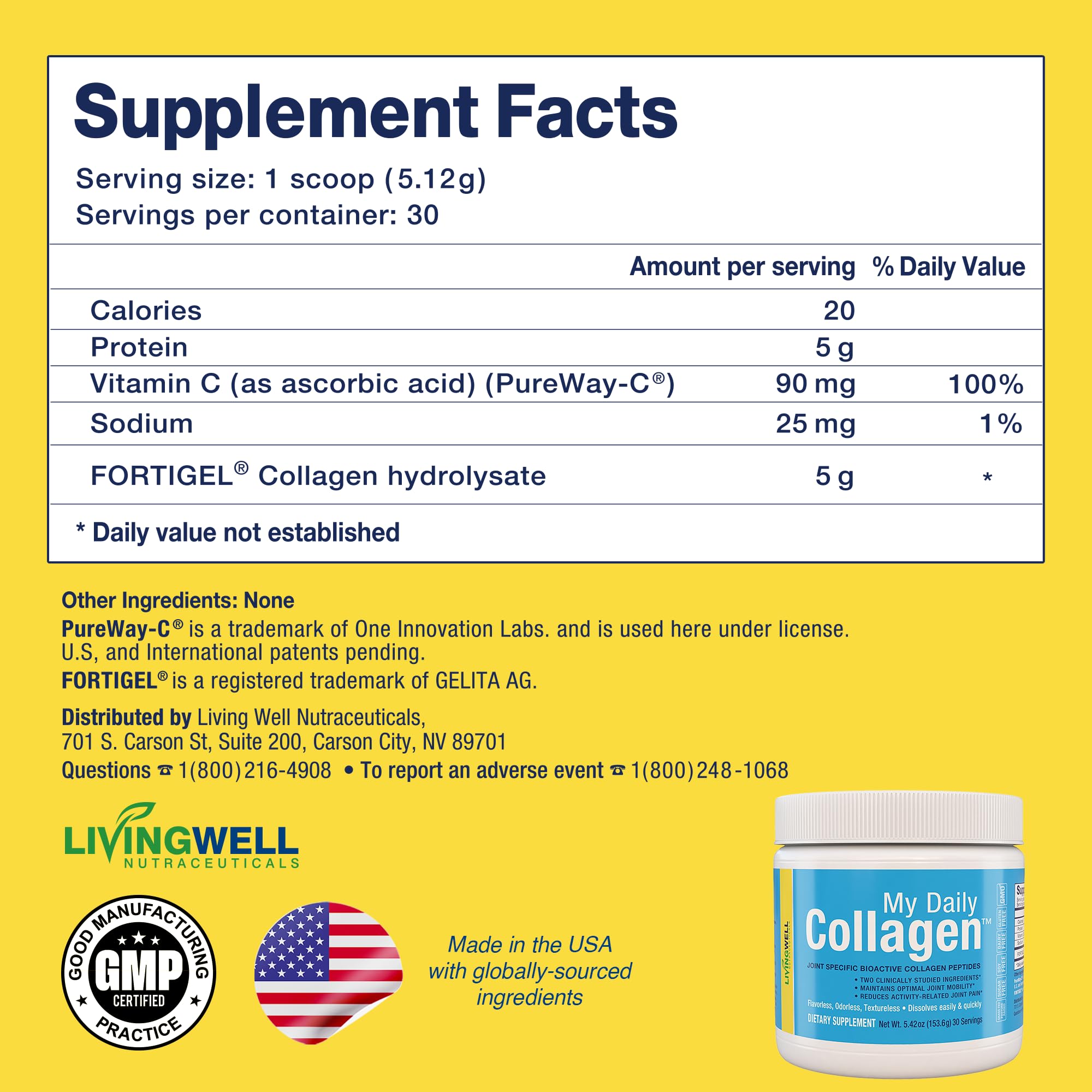 Premium Collagen Peptides Type 1 & 3 Collagen Powder - Hydrolyzed Bovine with Protein & Vitamin C – Unflavored Powdered Peptides Protein for Men and Women Joint & Cartilage Health – 30 Servings My Daily CollagenAu supplements