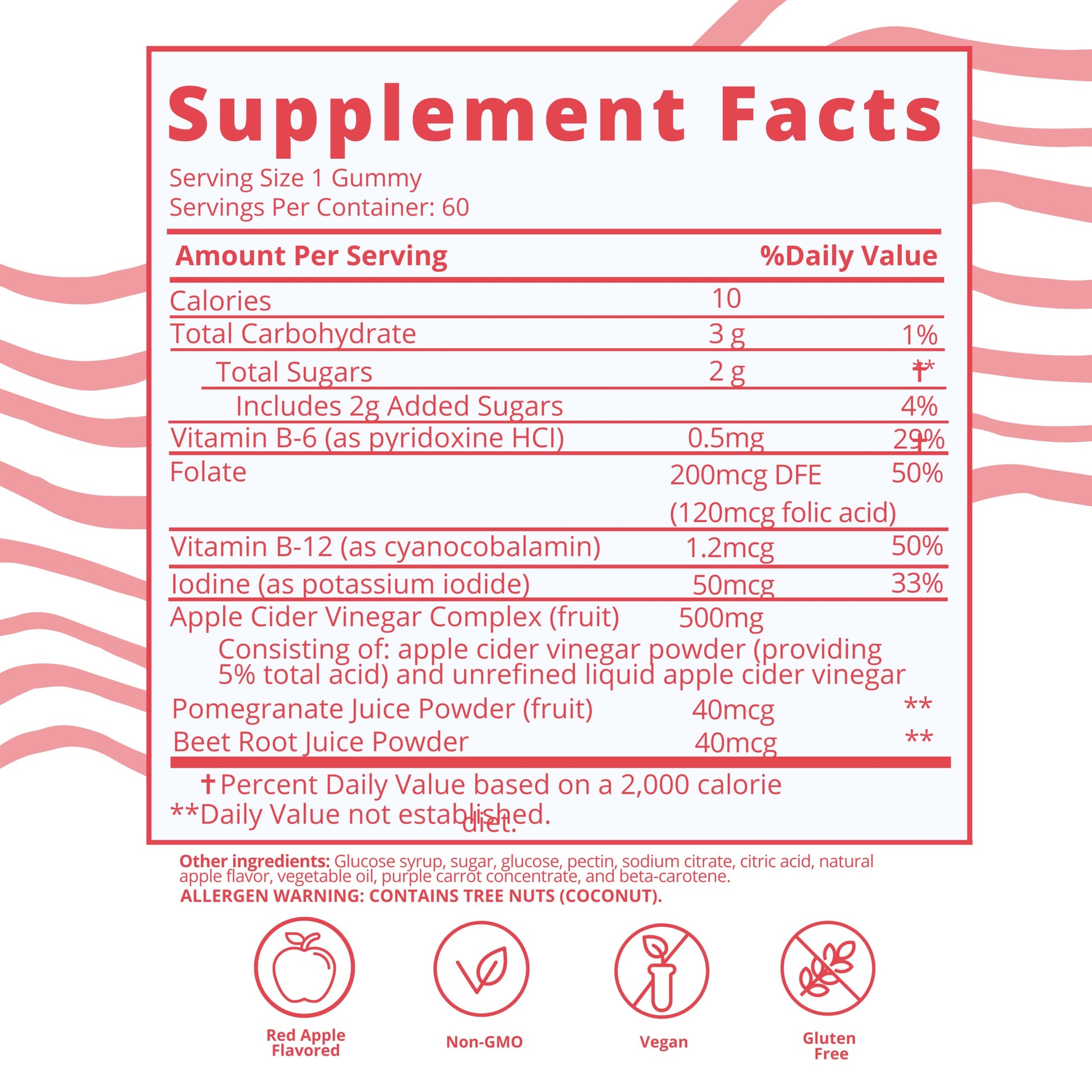 Baby Blues Apple Cider Vinegar Gummies - Vegan, Non-GMO & Gluten-Free, Postpartum Dietary Supplement Baby BluesAu supplements