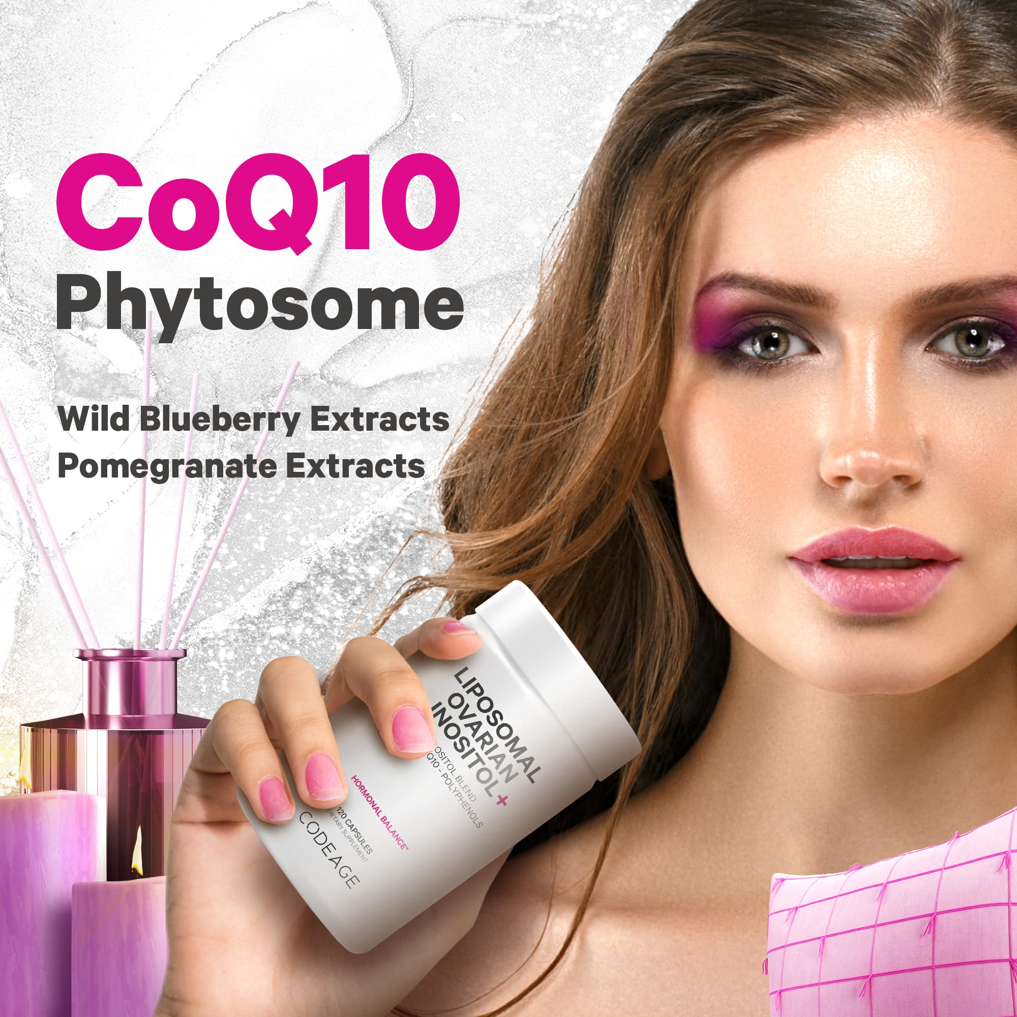 Codeage Liposomal Ovarian Inositol + Supplement - Myo-Inositol, D-Chiro-Inositol CodeageUS supplements