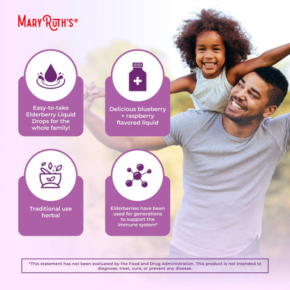 MARYRUTH'S Elderberry Liquid Drops for Adults & Kids | Immune Support | Antioxidant | Overall Wellness | Elder Berry Extract | USDA Organic | Sugar Free | Vegan | Non-GMO | Gluten Free | 1 Fl Oz MARYRUTH'SUS supplements