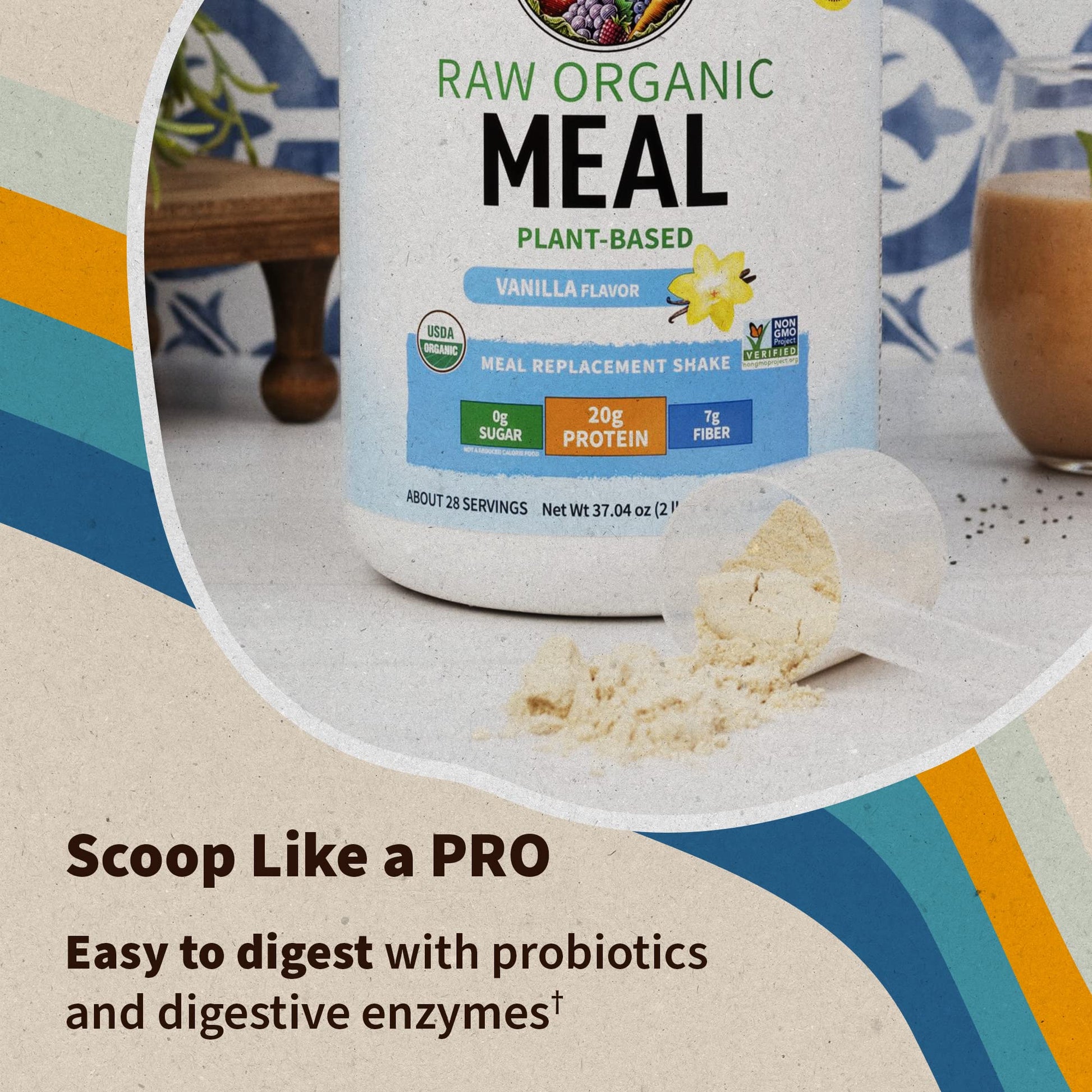 Garden of Life Vegan Protein Powder - Raw Organic Meal Replacement Garden of LifeUS supplements