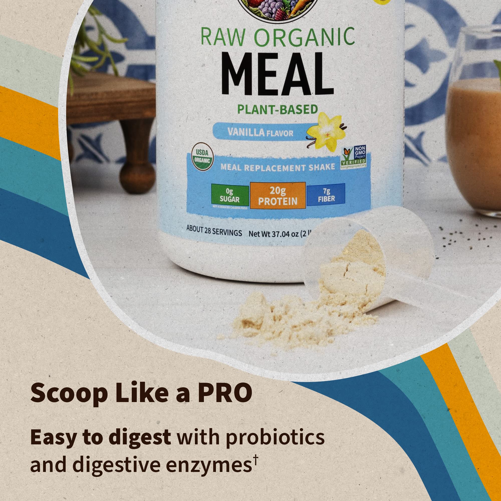 Garden of Life Vegan Protein Powder - Raw Organic Meal Replacement Garden of LifeUS supplements