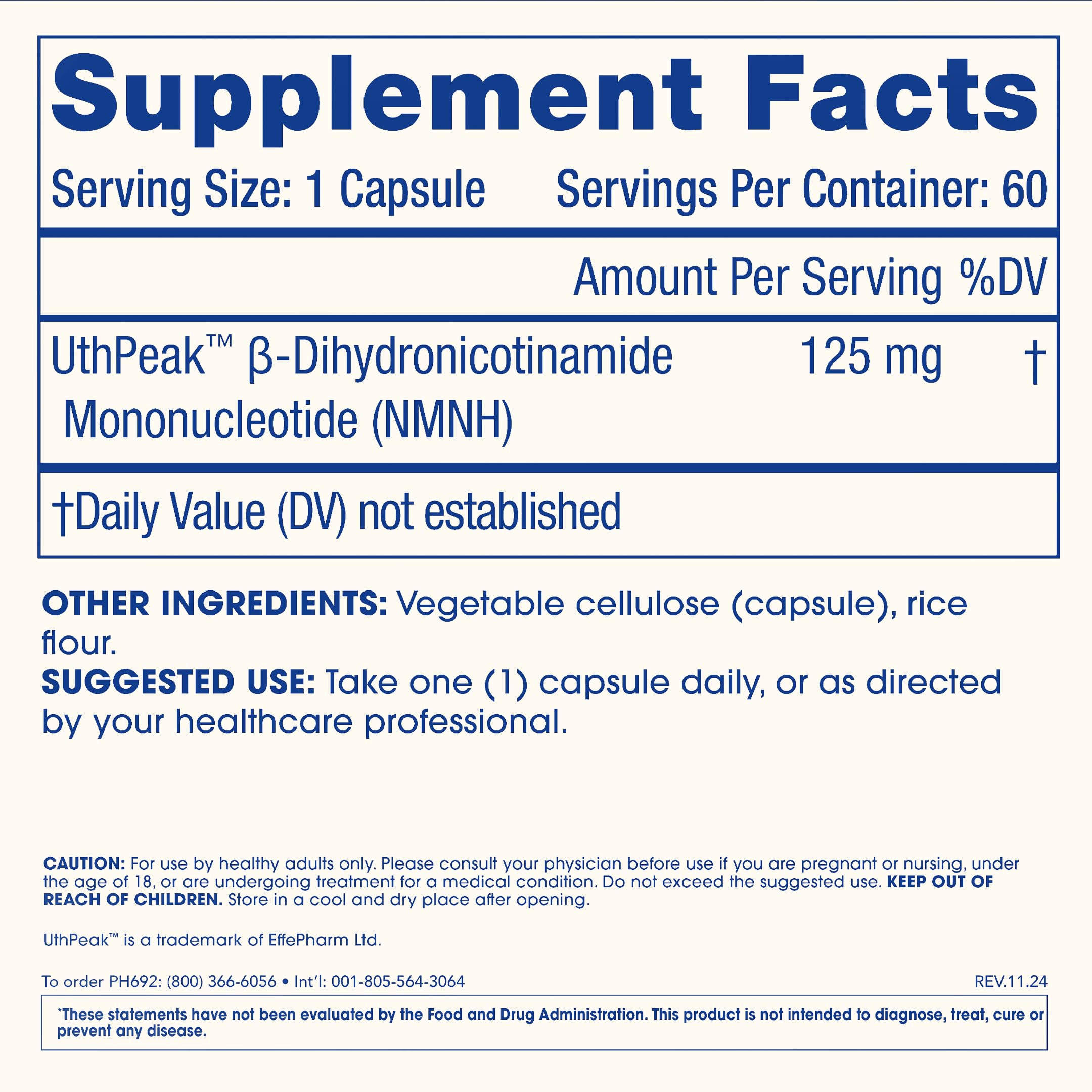 ProHealth Pure NMNH 125 mg | 60 Capsules | Next-Generation NAD+ Support with UthPeak™ Crystalline NMNH for Sustained Cellular Energy, Healthy Aging & Vitality | USA GMP-Manufactured ProHealthAu supplements