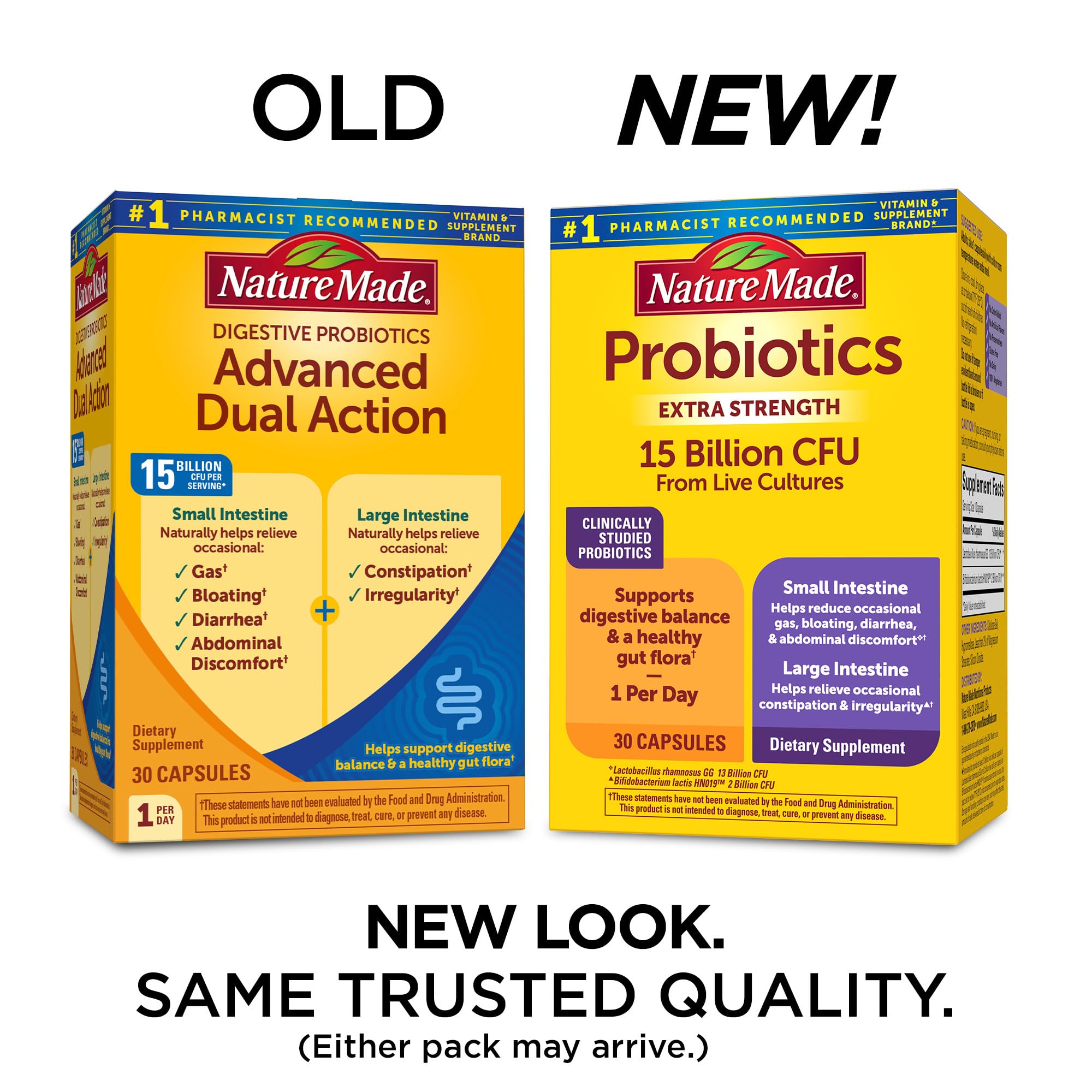 Nature Made Probiotics for Digestive Health Extra Strength 15 Billion CFU from Live Cultures, Probiotics for Women and Men, 30 Probiotic Capsules, 30 Day Supply Nature MadeAu supplements