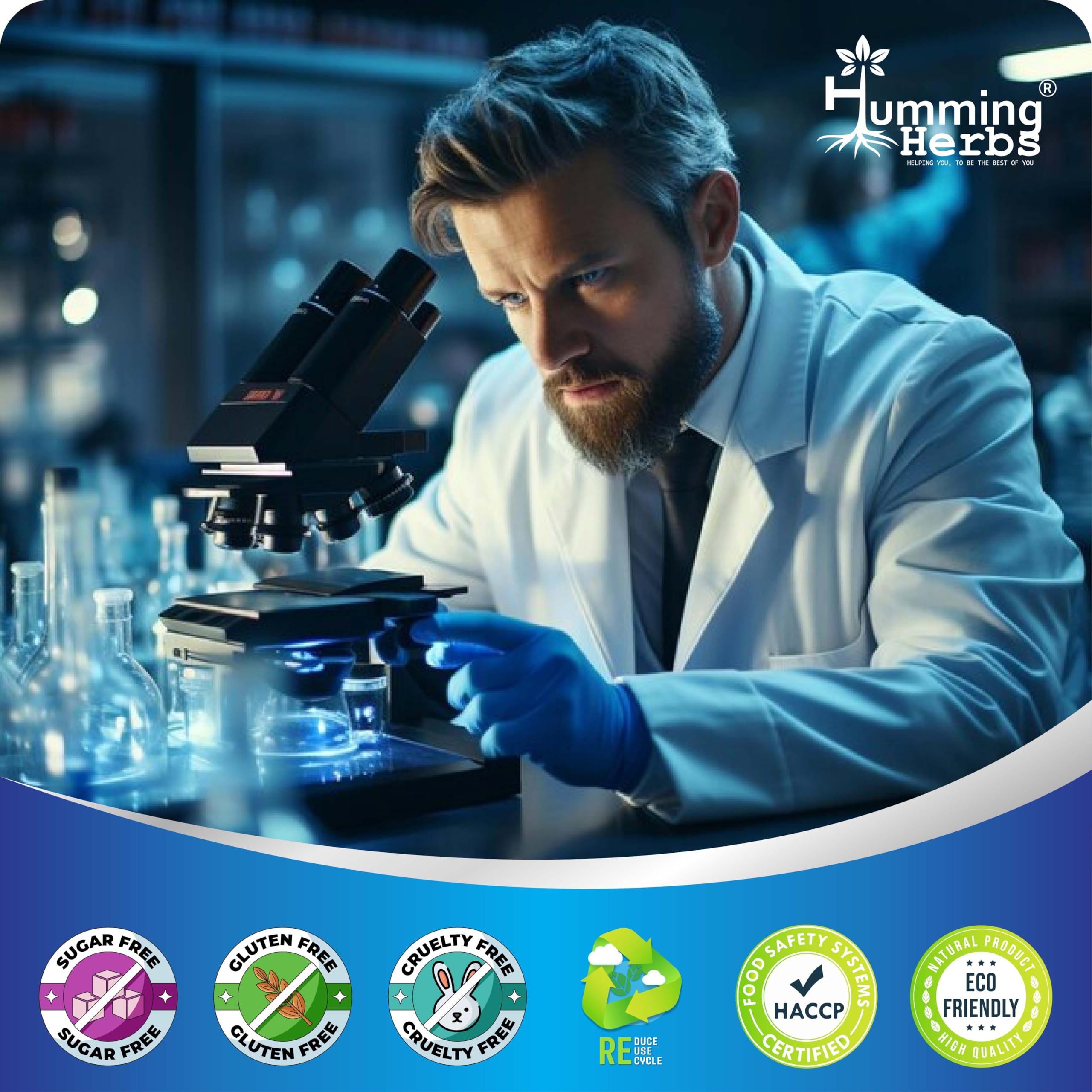 Humming Herbs Tributyrin Complex — 850 mg per Serving (95% Pure, yielding 731 mg Butyrate) with L-Glutamine, Zinc L-Carnosine, FOS & Probiotic Blend (180) Humming HerbsAu supplements