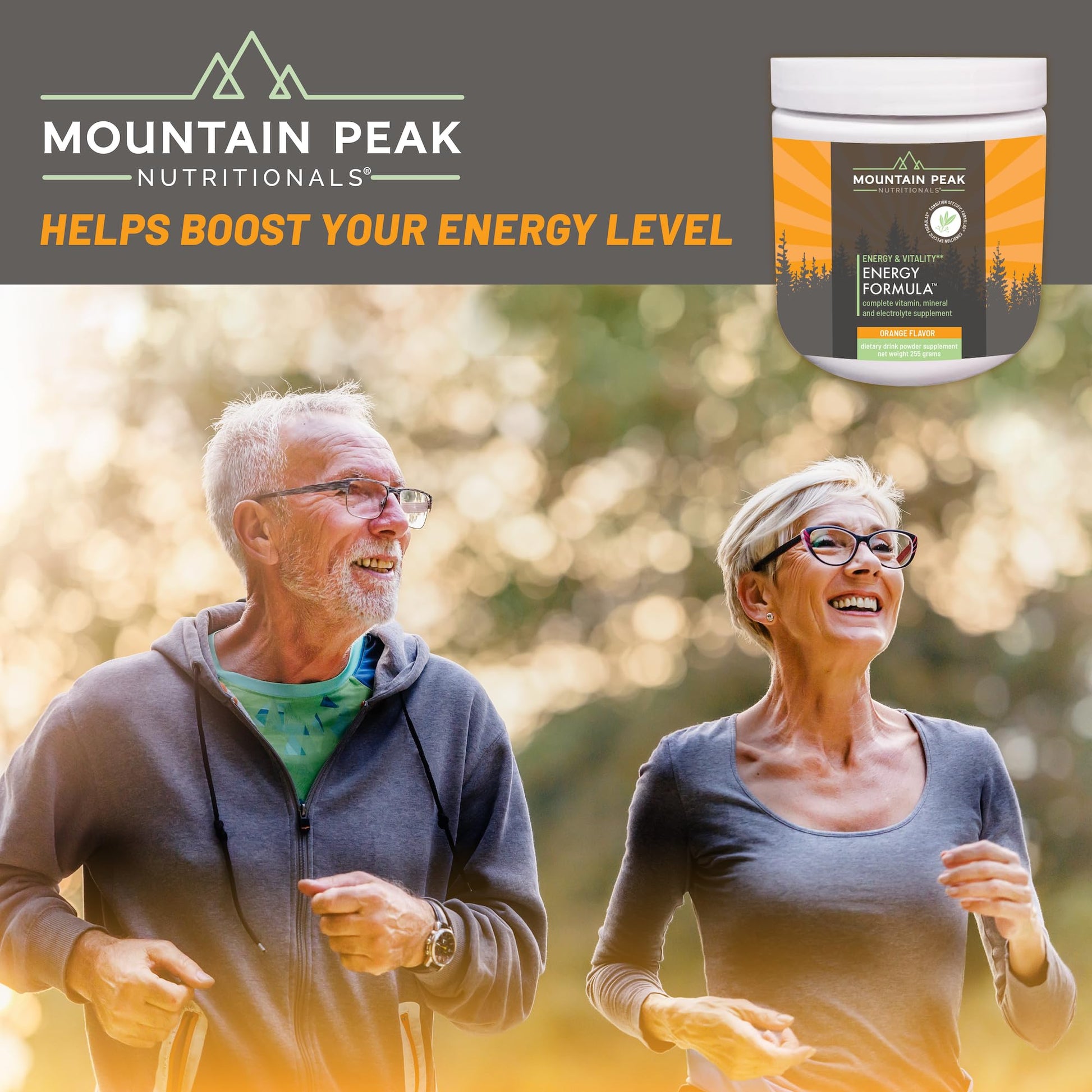 Mountain Peak Nutritionals Energy Formula - All in One Multi-Mineral Powder - Complete Nutrition, Vitamin, Mineral, and Electrolyte Supplement for Men & Women - Orange Flavor (255g, 30 Servings) Mountain Peak NutritionalsAu supplements