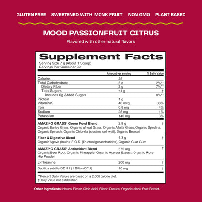 Amazing Grass Greens Blend Mood: Super Greens Powder Smoothie Mix for Mood, Relaxat Amazing GrassUS supplements