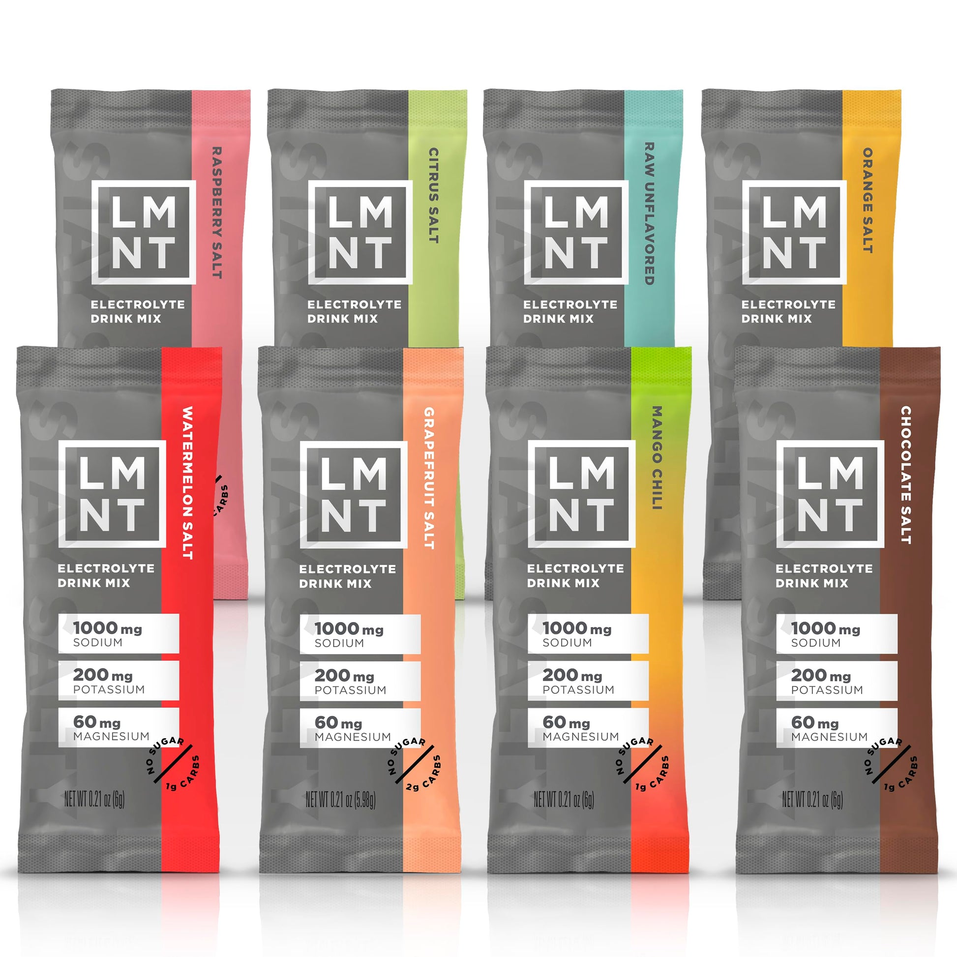 LMNT Zero Sugar Electrolytes - Sample Pack | Drink Mix | 8-Count Drink LMNTUS supplements