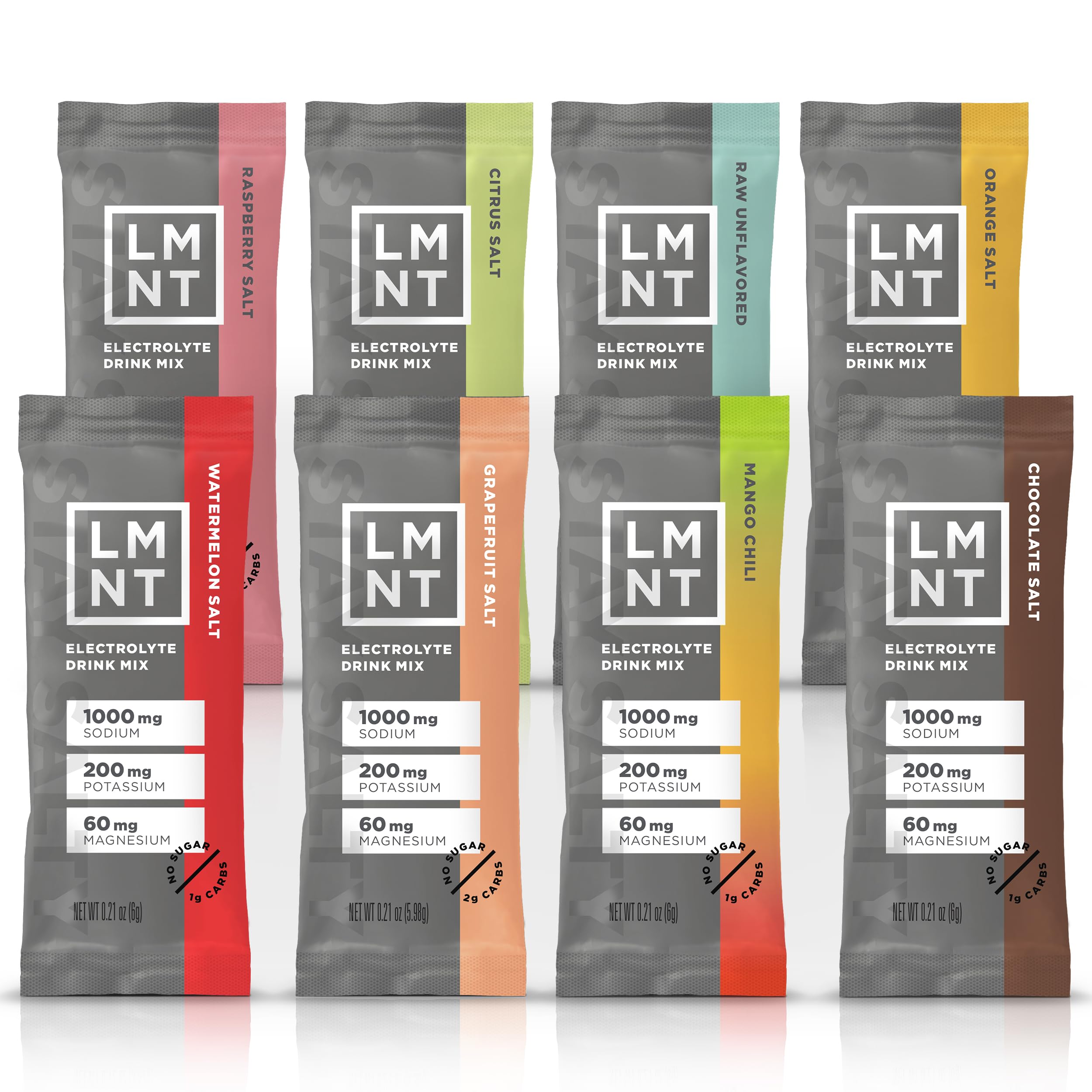 LMNT Zero Sugar Electrolytes - Sample Pack | Drink Mix | 8-Count Drink LMNTUS supplements
