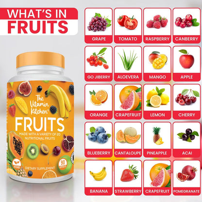 The Vitamin Kitchen Fruit and Veggie Supplements-90 Fruits, 90 Veggies Capsules The Vitamin KitchenUS supplements