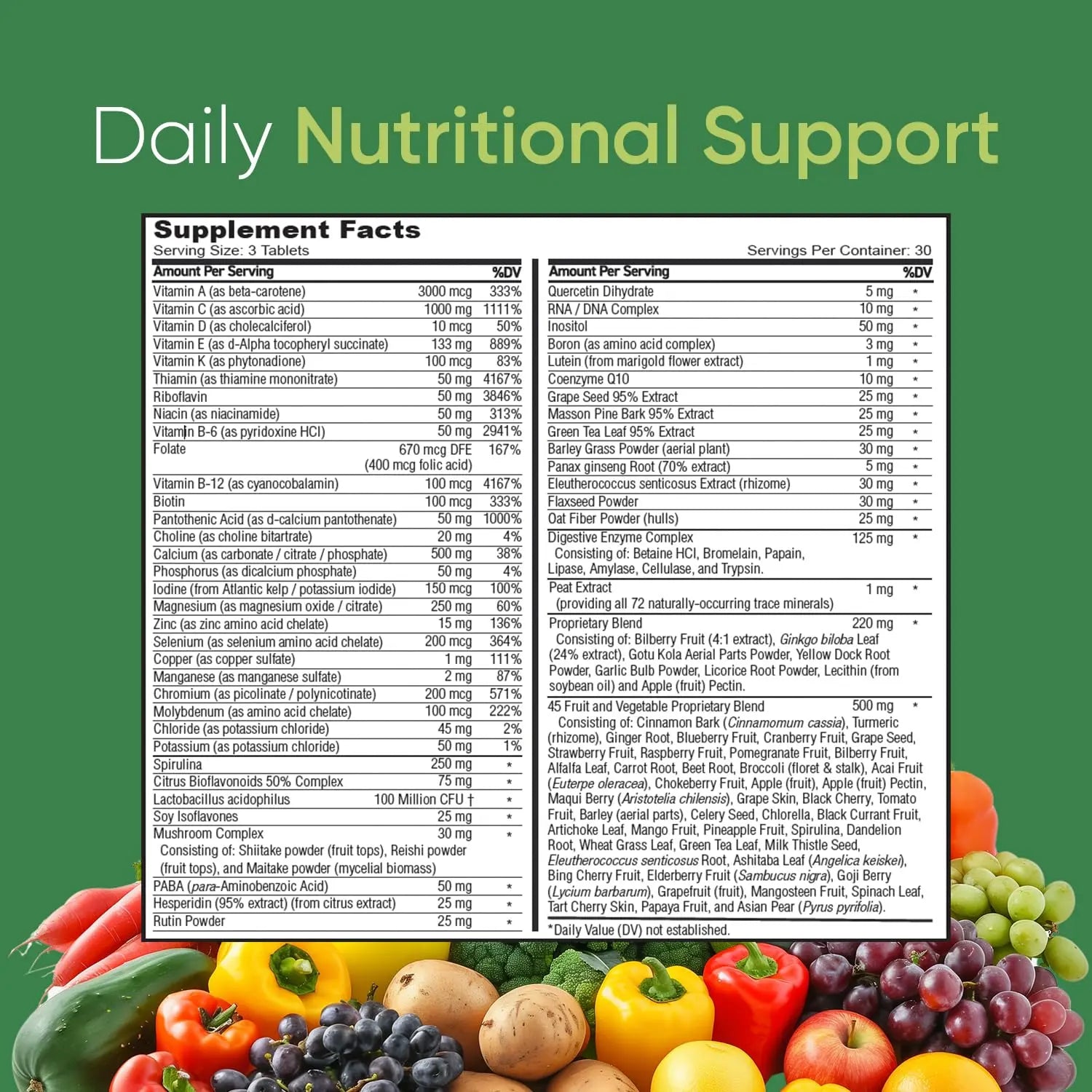 BioSource Labs Vibrant Life Multivitamin with Probiotics, Digestive Enzymes & B-Complex – Over 45 Fruits and Veggies BioSource LabsAu supplements