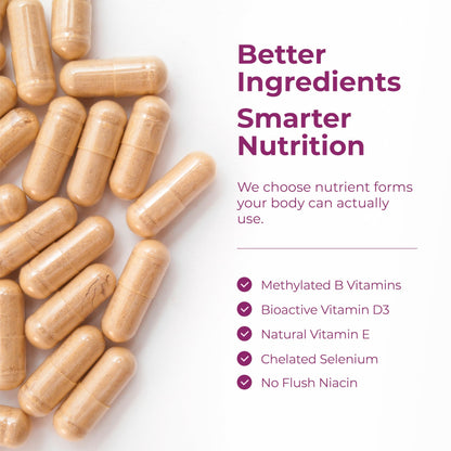 Methylated Multivitamin for Women w/Bioavailable Vitamins, Chelated Minerals, Vitamin D, B12, C, A & Zinc for Energy, Focus and Immune Health Vimerson HealthUS supplements