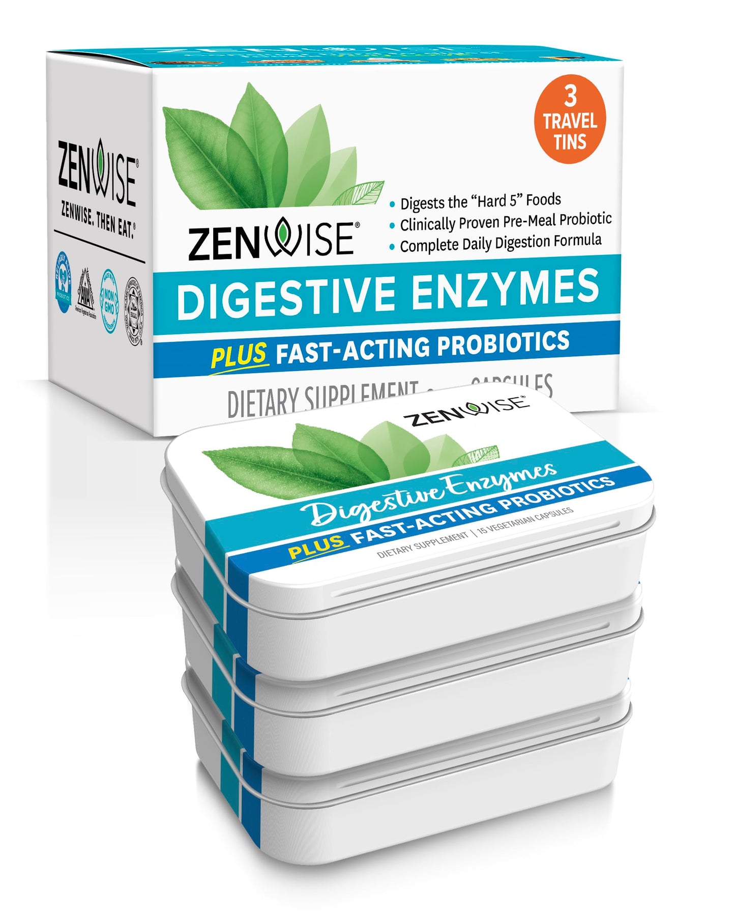 Zenwise Digestive Enzymes - Probiotic Multi Enzyme with Probiotics, 45 ct Zenwise HealthUS supplements
