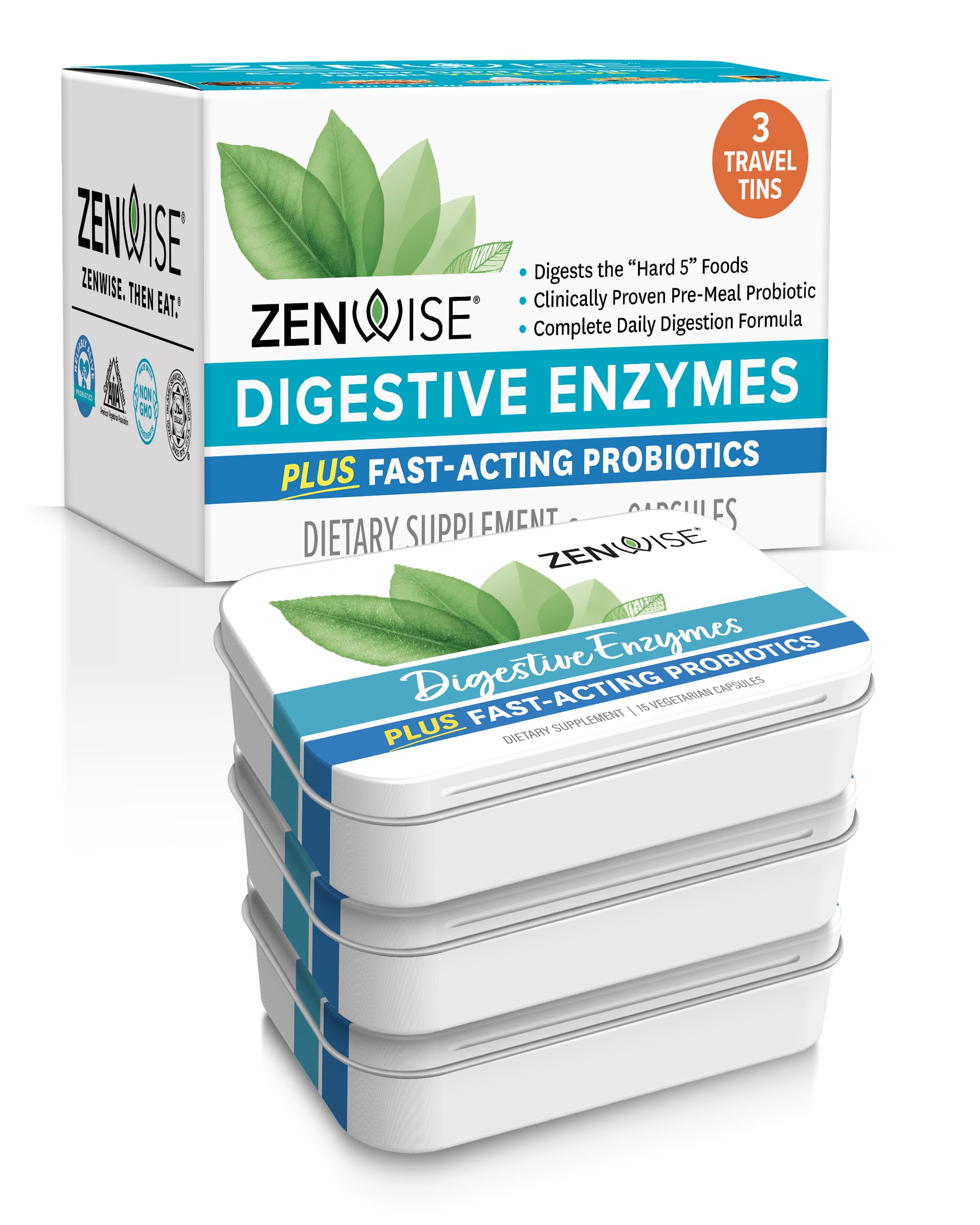 Zenwise Digestive Enzymes - Probiotic Multi Enzyme with Probiotics, 45 ct Zenwise HealthUS supplements