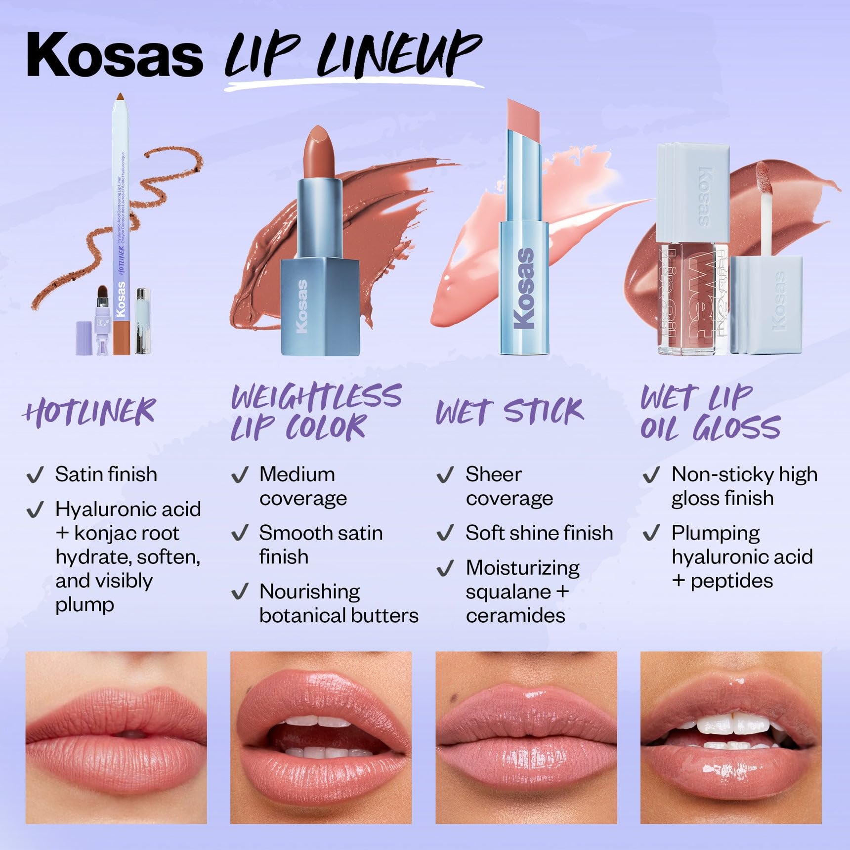 Kosas Wet Lip Oil Gloss| Juicy, Plumping Treatment, (Revealed) KosasAu supplements