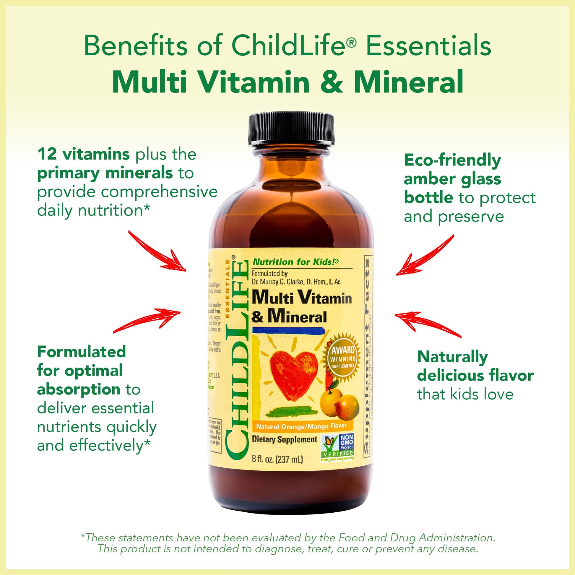 CHILDLIFE ESSENTIALS Kids Multivitamin & Mineral - Kids Vitamins, Liquid Multivitamin for Kids, Toddler Multivitamins, Liquid Vitamins, Baby Multivitamin - Natural Orange & Mango, 8 Fl Oz (Pack of 4) CHILDLIFE ESSENTIALSAu supplements
