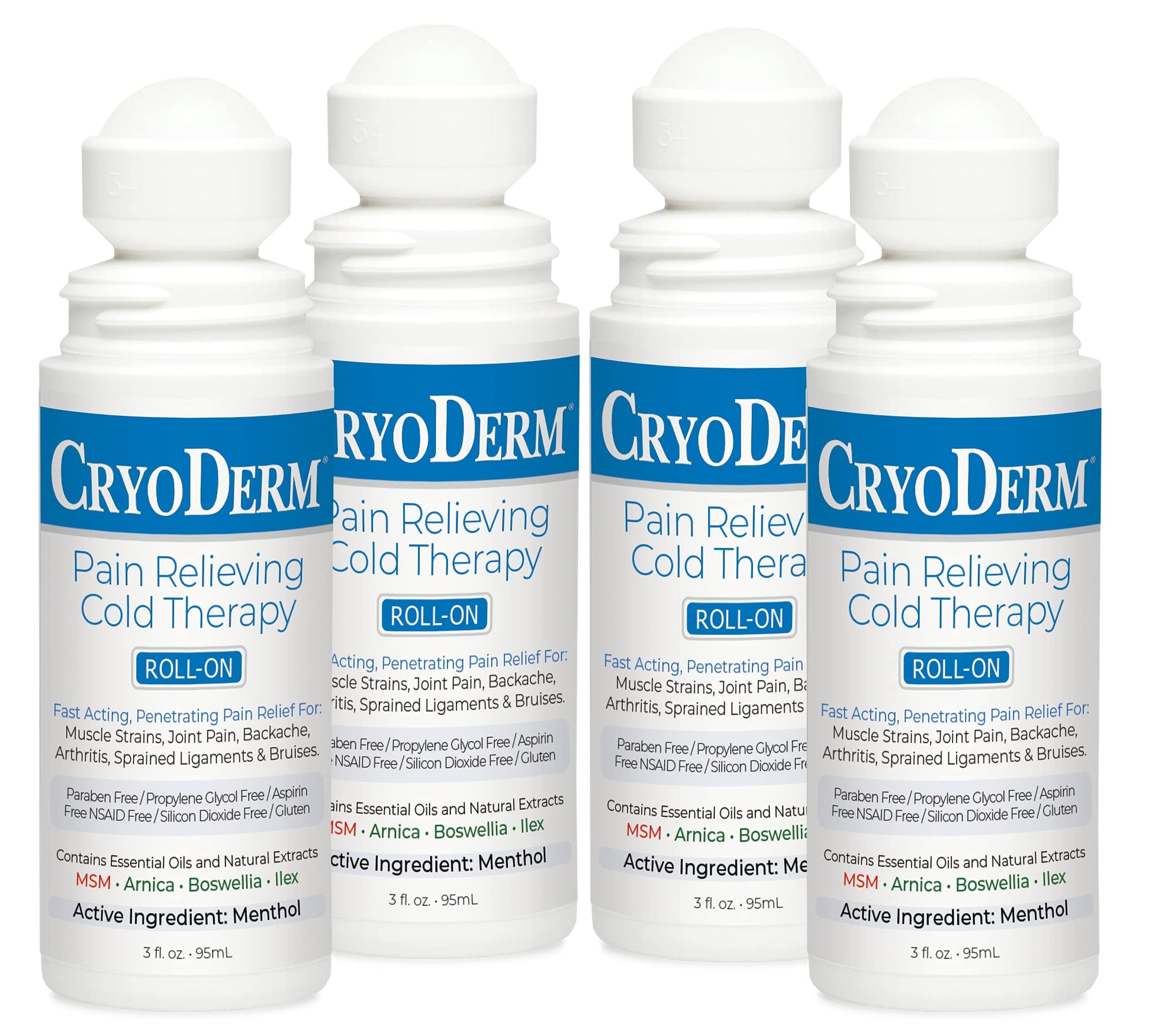 CryoDerm Pain Relieving, 3 Fl Oz (Pack of 4) CryoDermAu supplements
