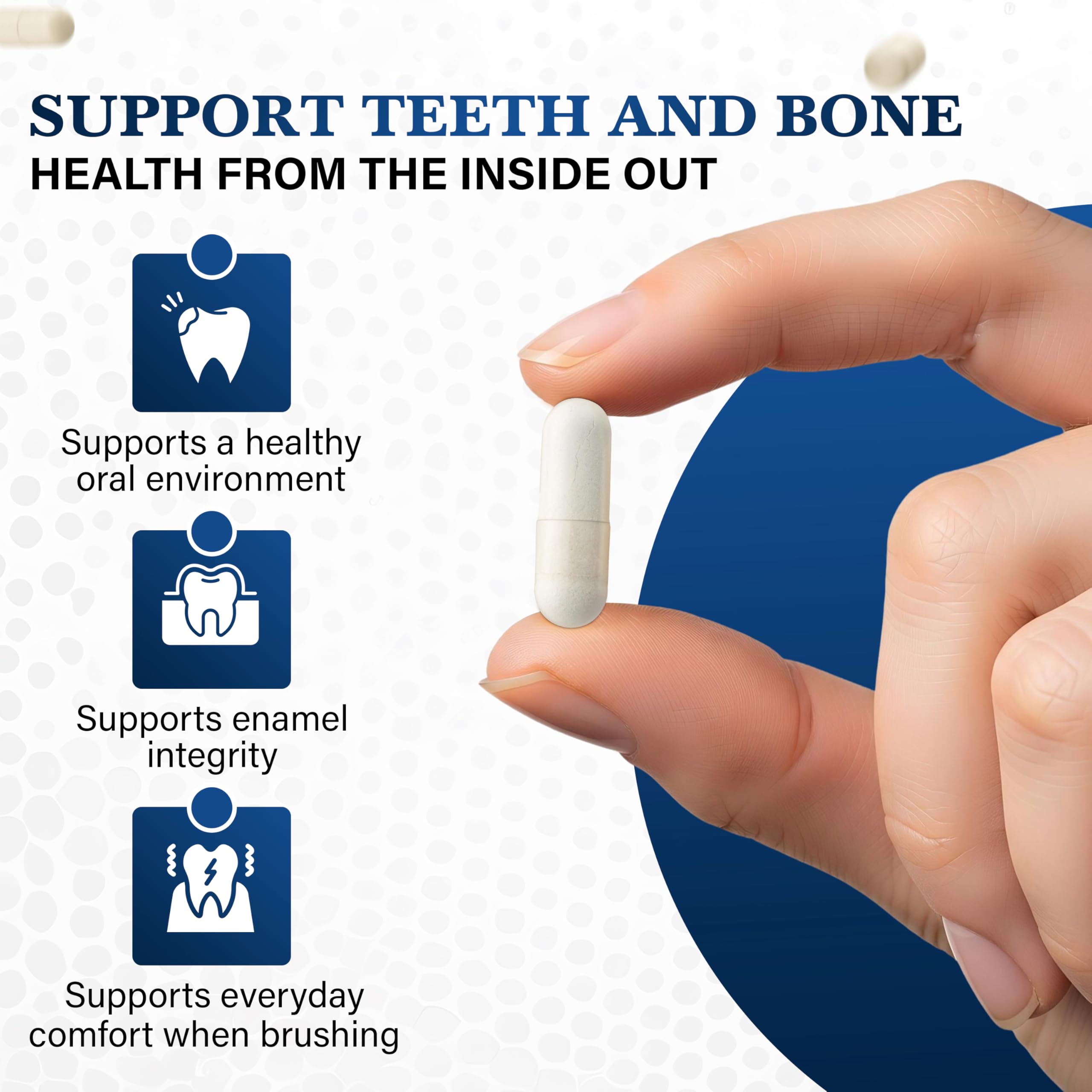 Living Well with Dr. Michelle Tooth & Bone Formula - Supplement with Calcium for Bone Strength & Tooth Enamel Support, D3 + K2, 120 Capsules, Non-GMO, Gluten-Free Living Well with Dr. MichelleAu supplements